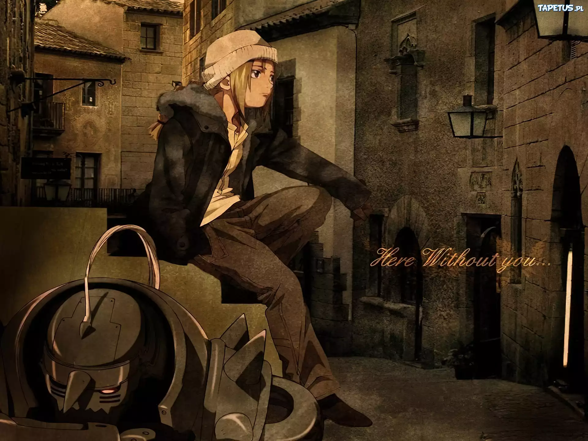 Full Metal Alchemist,Alphonse,Winry,miasto,tekst