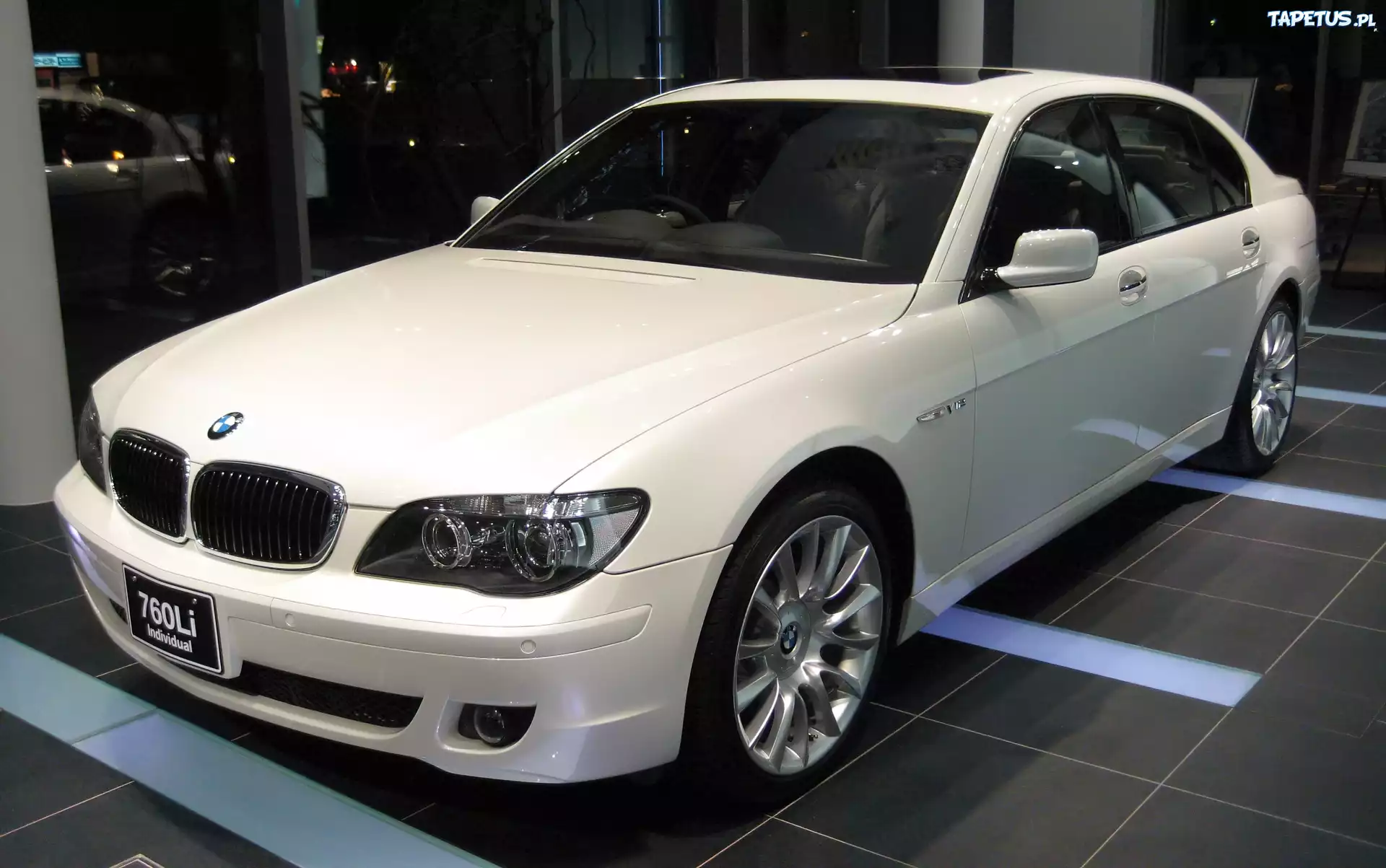 Biały, Bmw Seria 7, E66, Salon