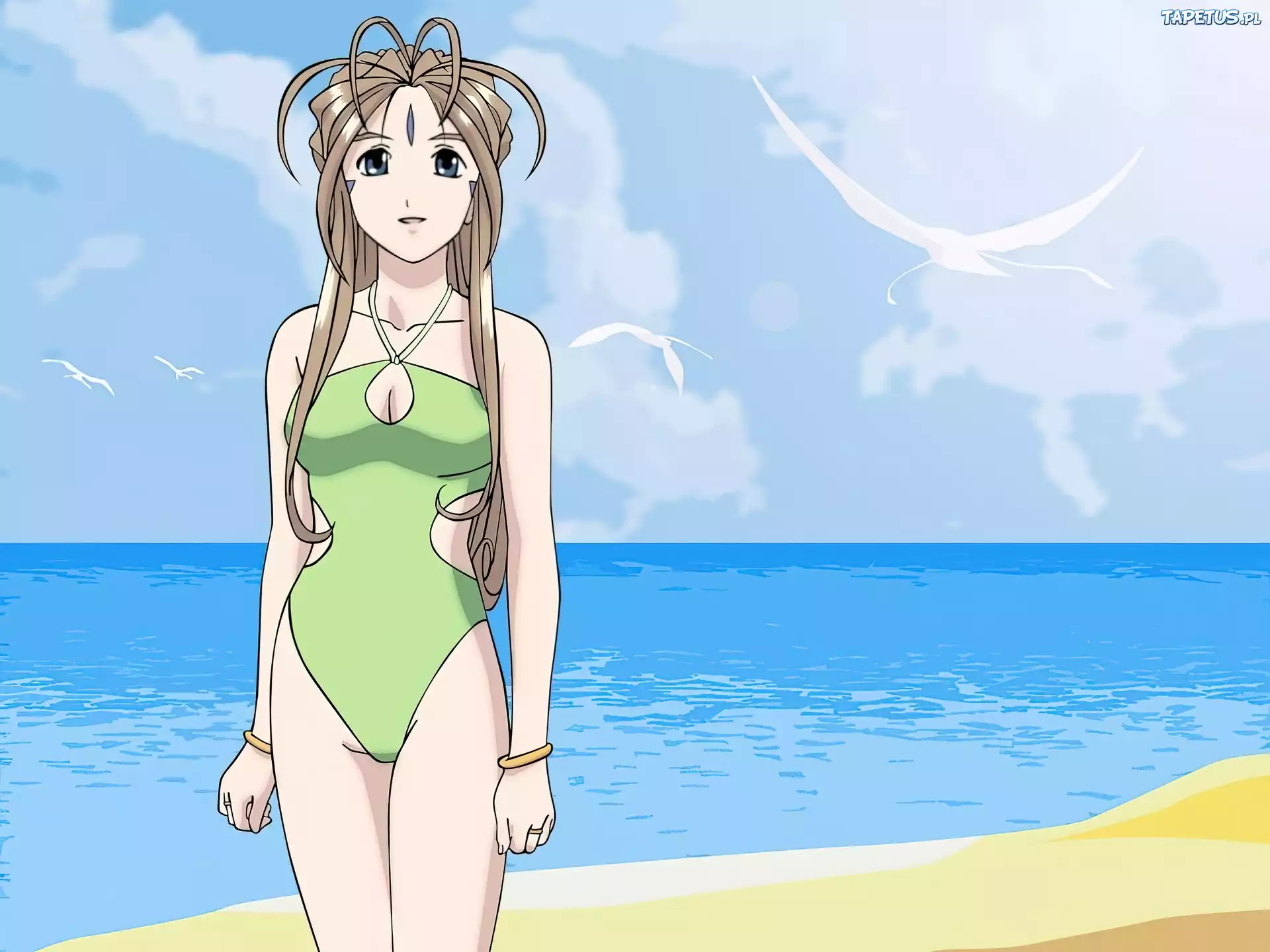 Oh My Goddess, kobieta, plaża