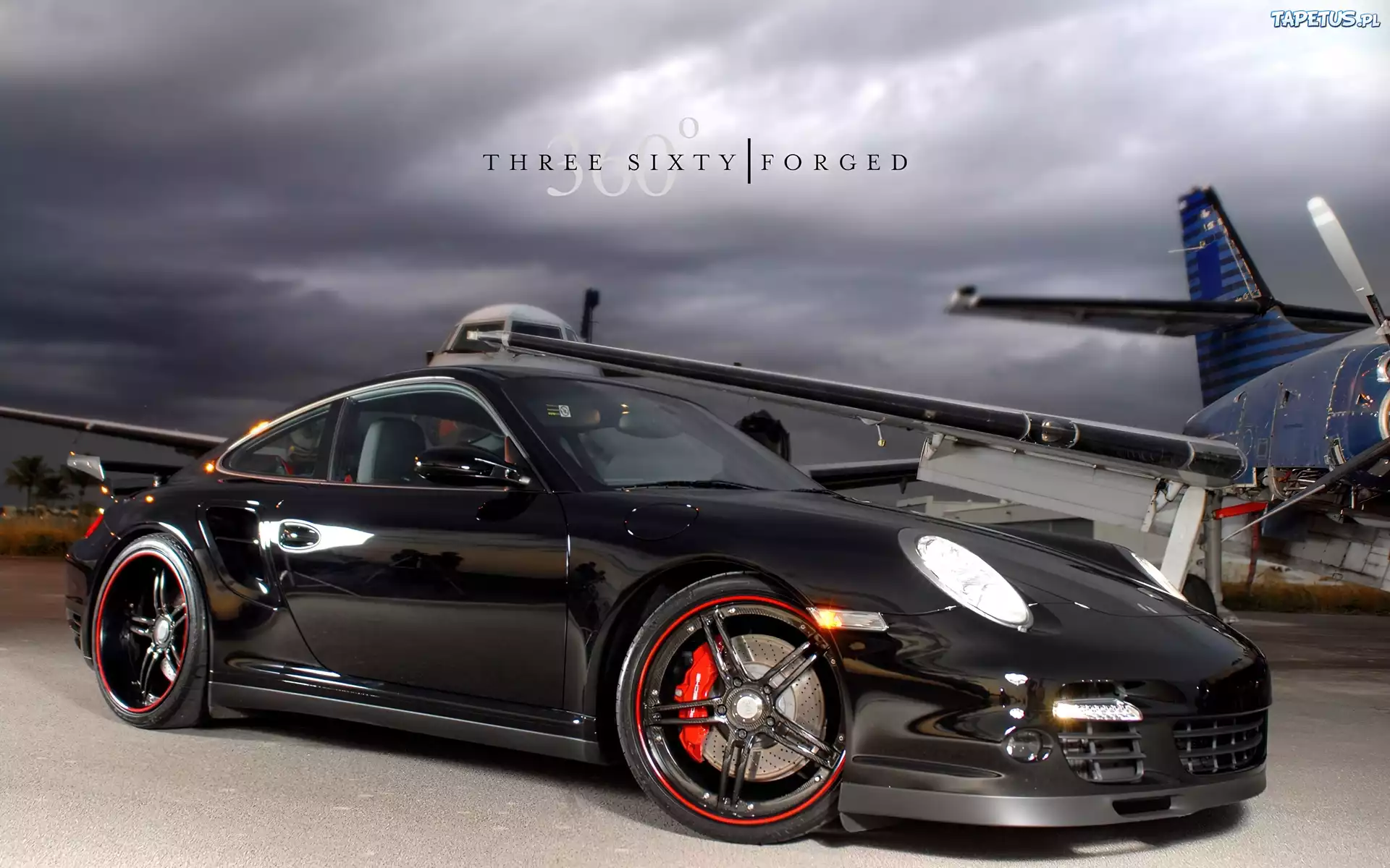 Czarne, Porsche, 997
