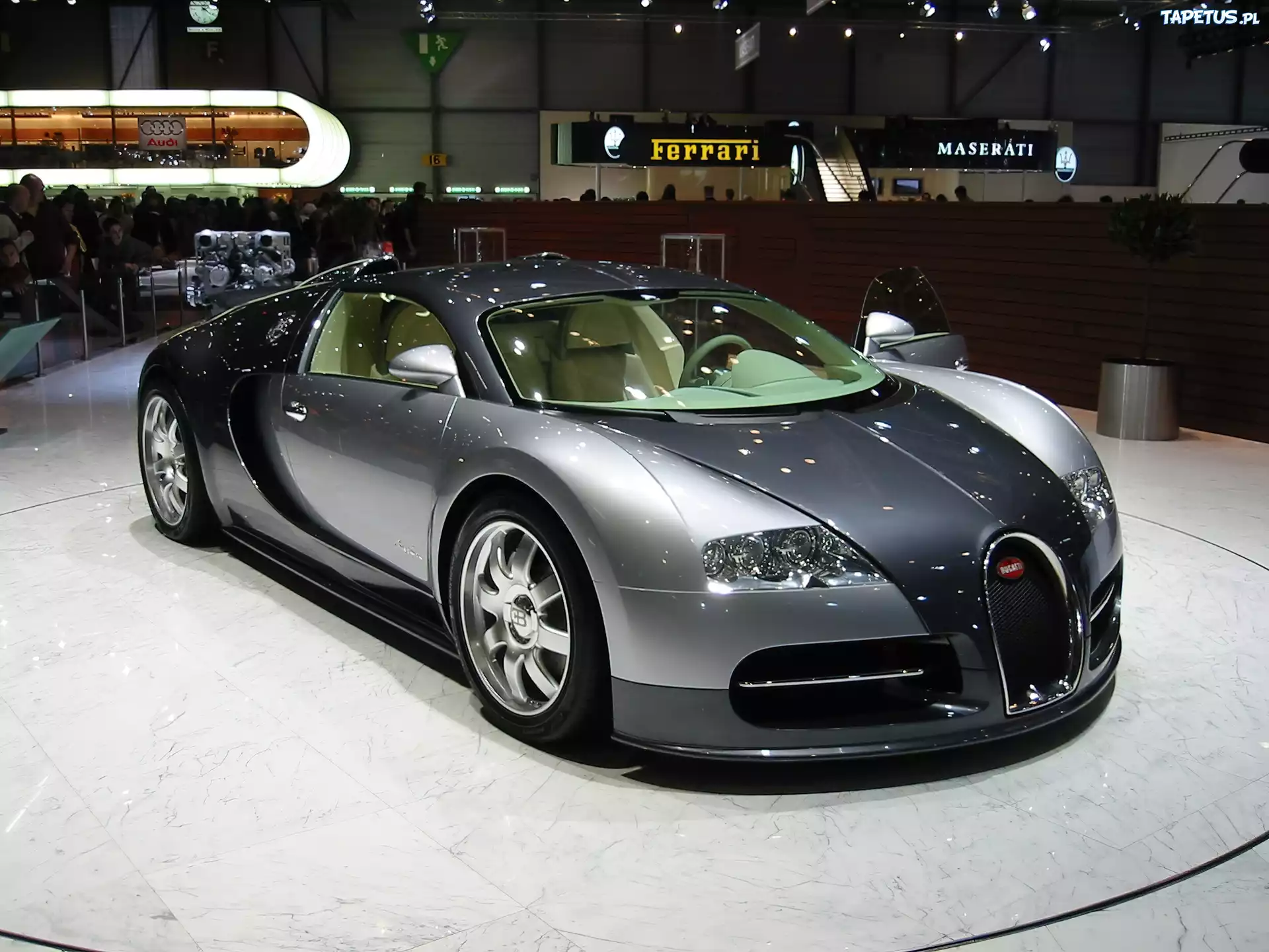 Bugatti Veyron, Srebrny, Czarny, Targi