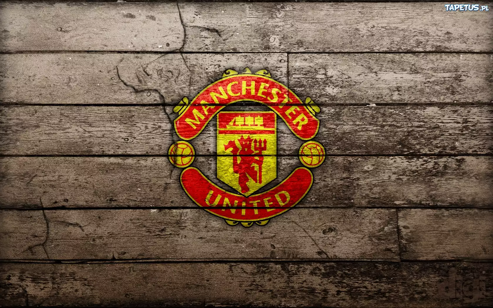 Logo, Klub, Manchester United, Płot
