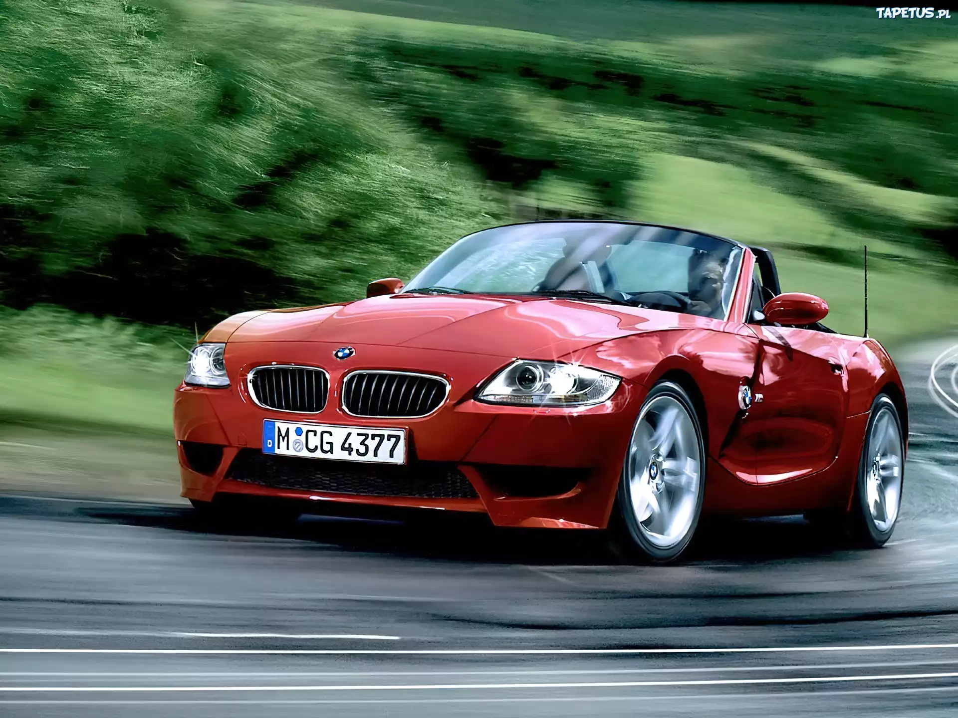 Czerwony, Metalik, BMW Seria Z4, Cabriolet