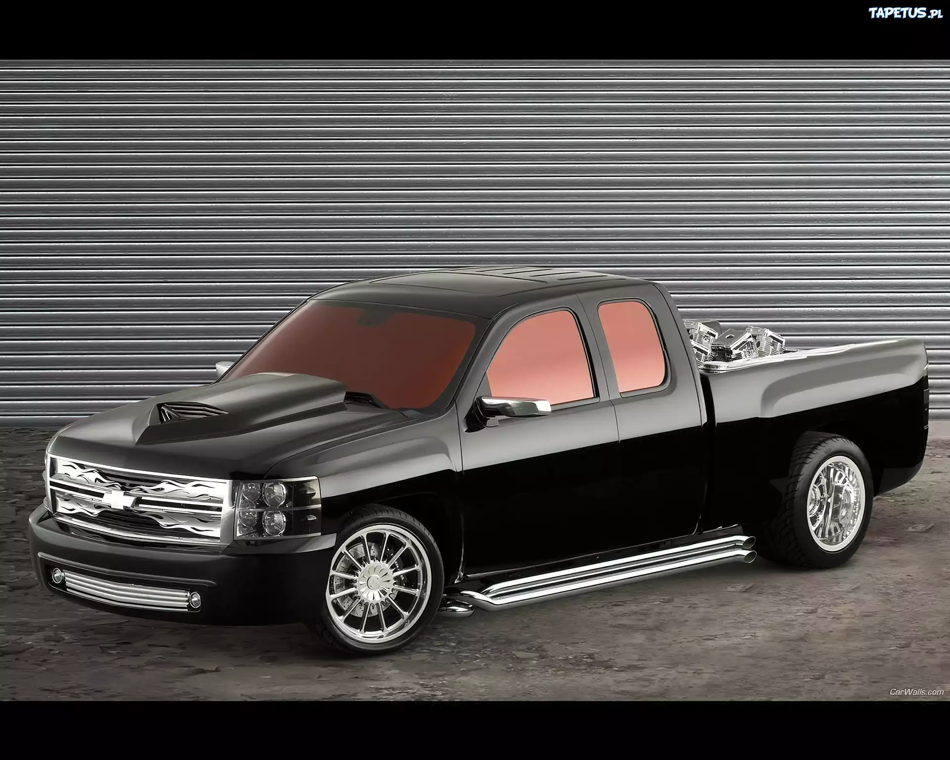 Czarny, Chevrolet Silverado, Tuning
