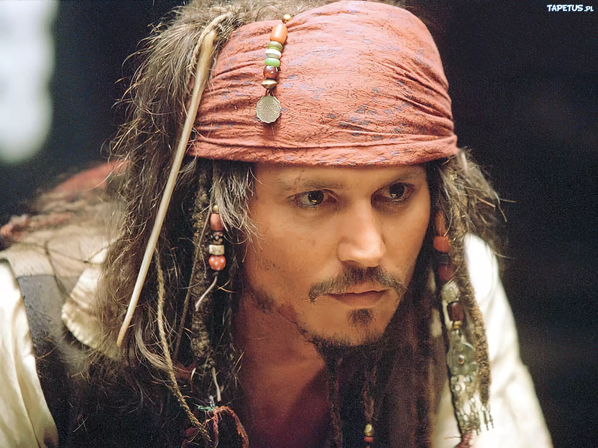 Johnny Depp,opaska, dredy