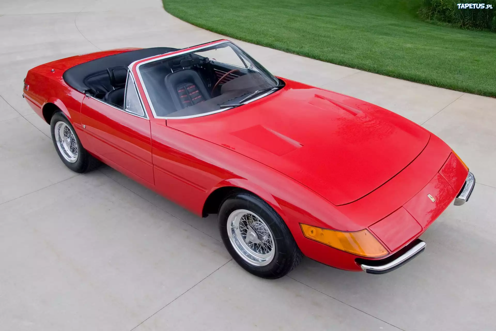 Czerwone, Ferrari Daytona, Złożony, Dach