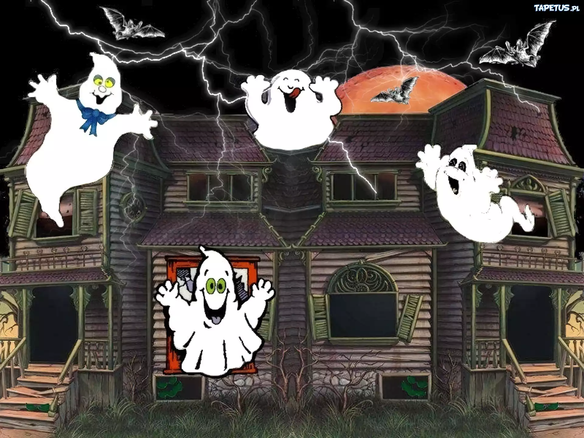 Halloween,duchy, straszny dom
