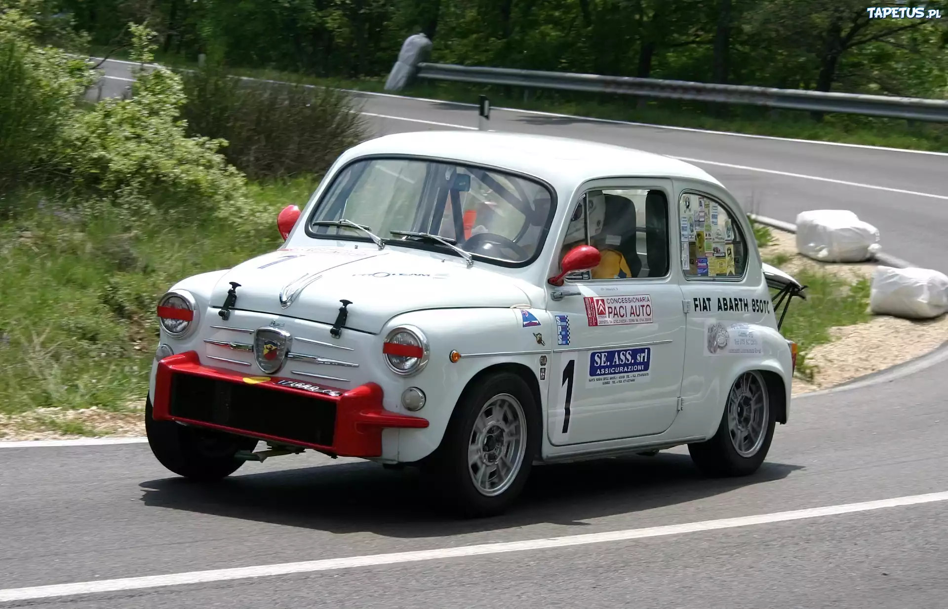 Abarth 595, Rajd, Naklejki, Serpentyna