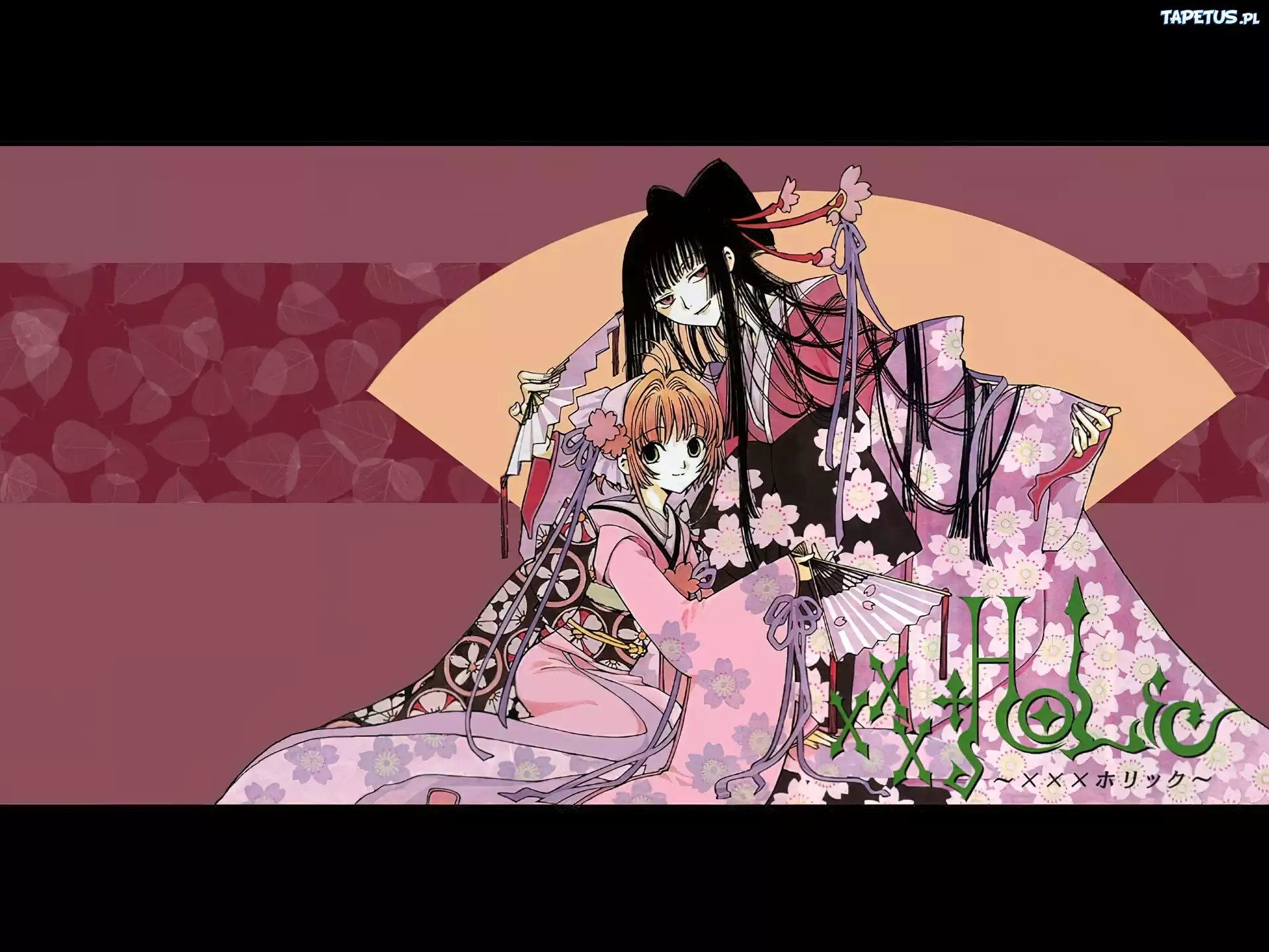 Xxxholic, dziewczyny, kimono, wachlarz