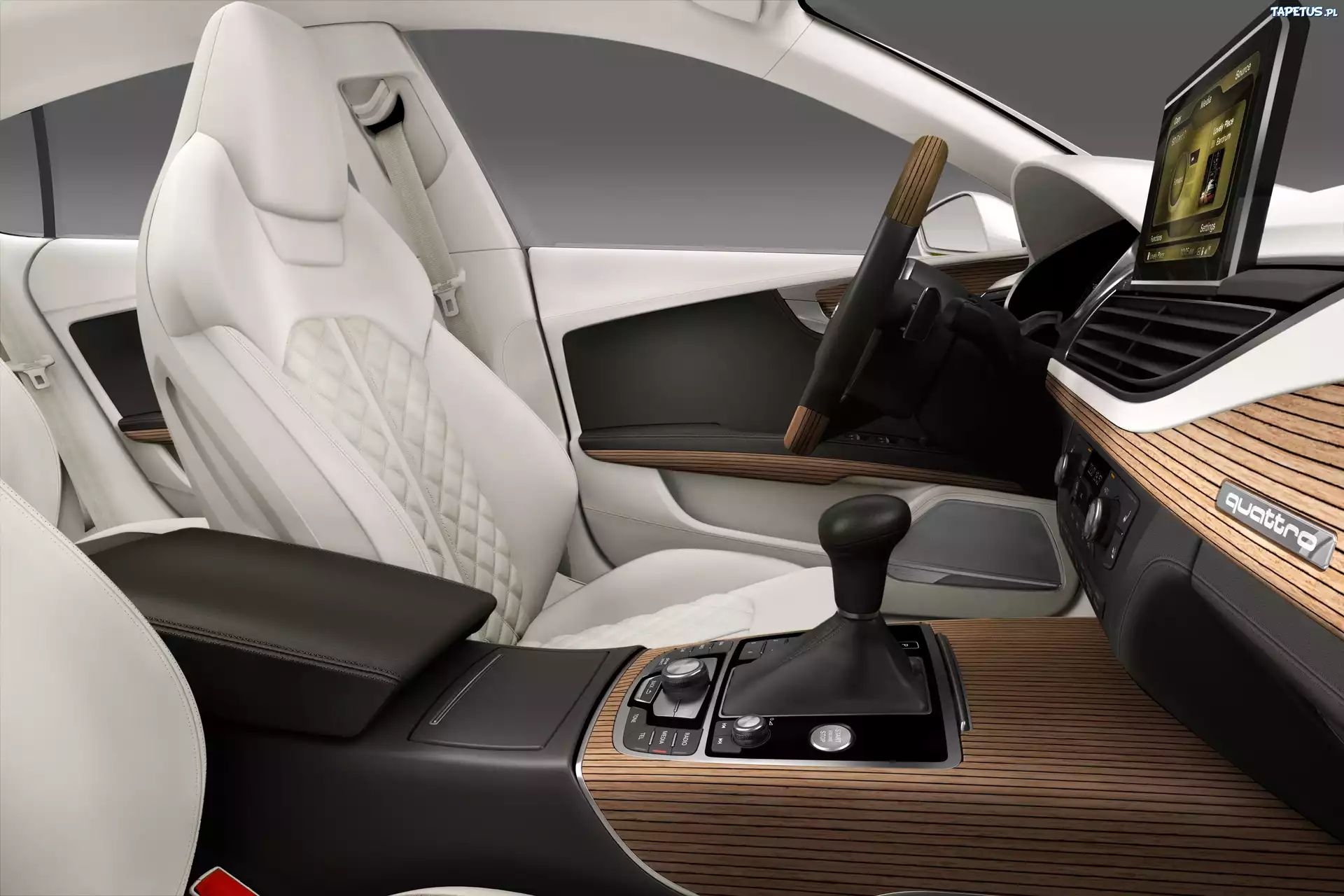 Audi A7, Wnętrze, Drewno