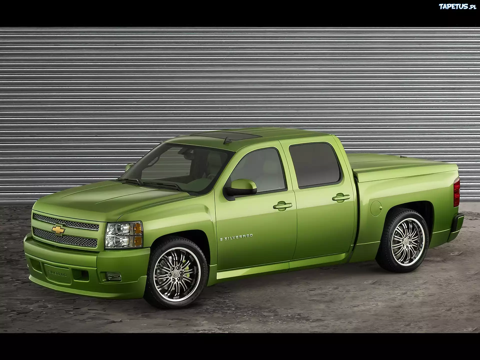 Zielony, Chevrolet Silverado, Alufelgi