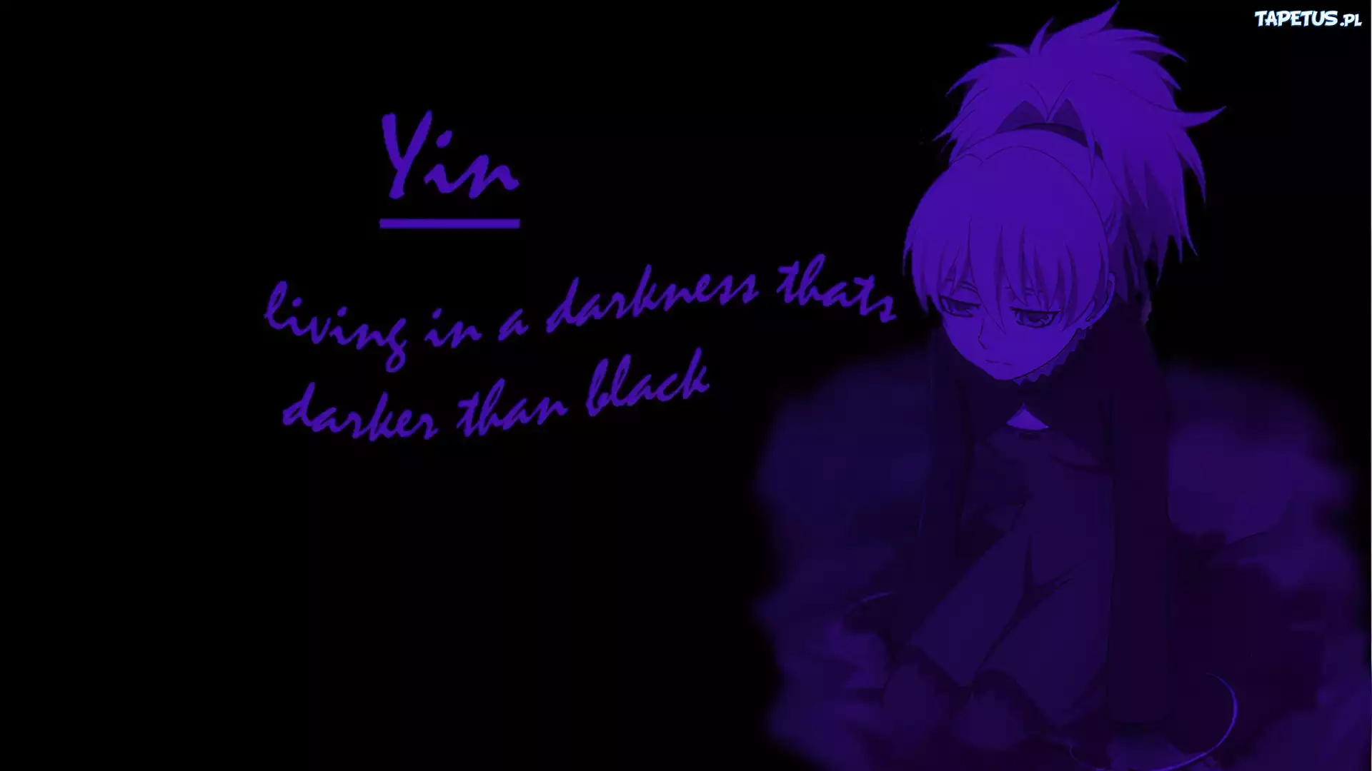 Darker Than Black, Niebieski, Yin, Czarny, Tło