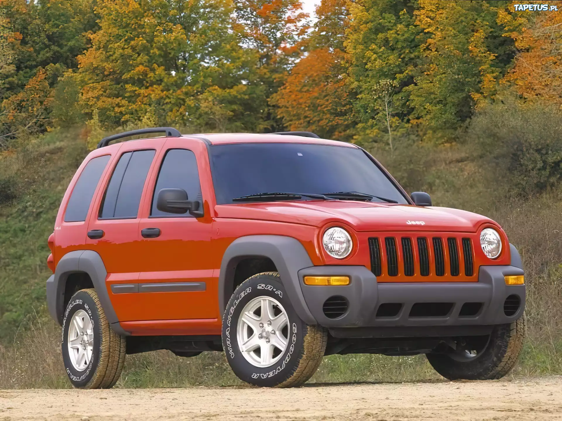 Czerwony, Jeep Liberty, 4x4