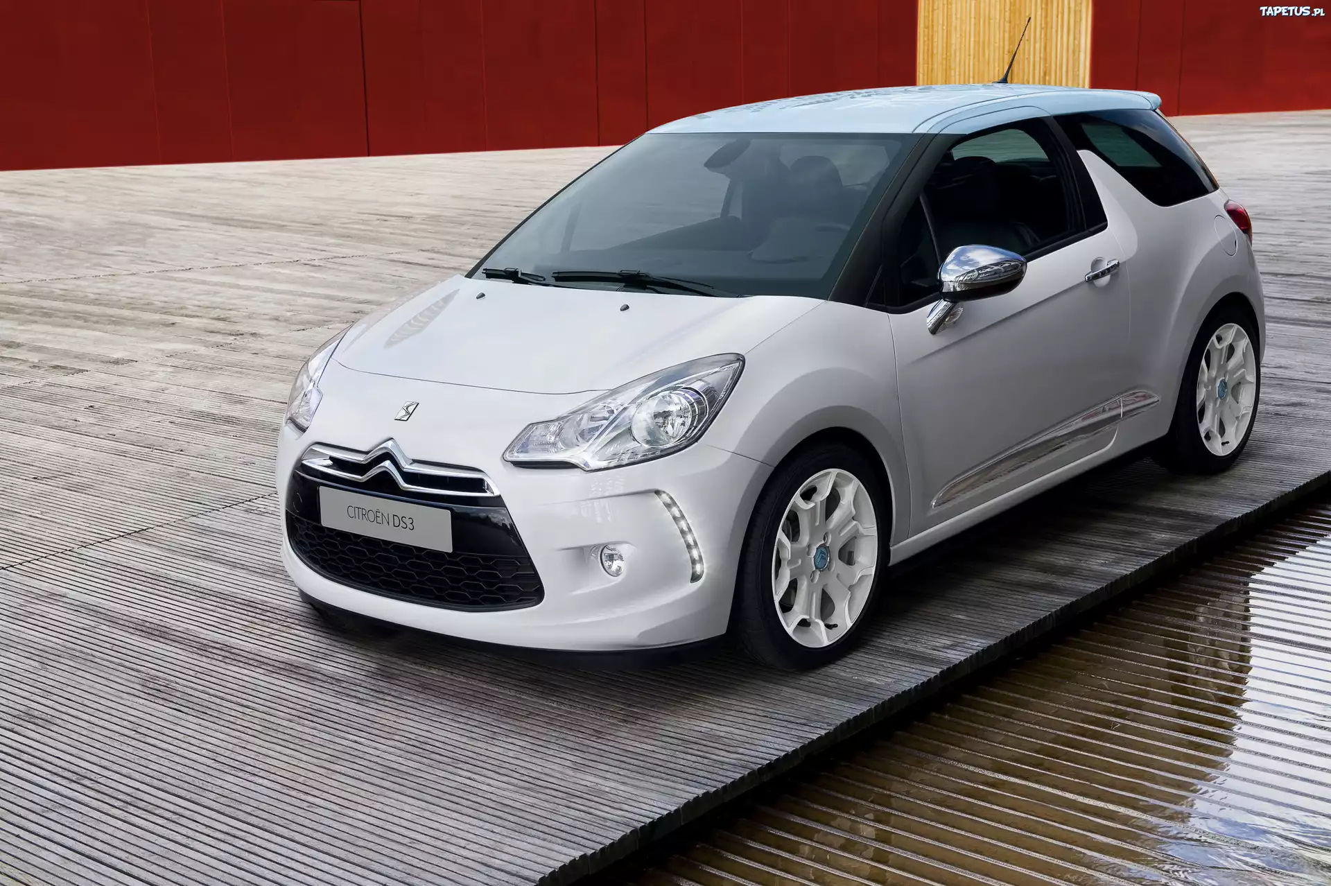Biały, Citroen DS3, Reflektory