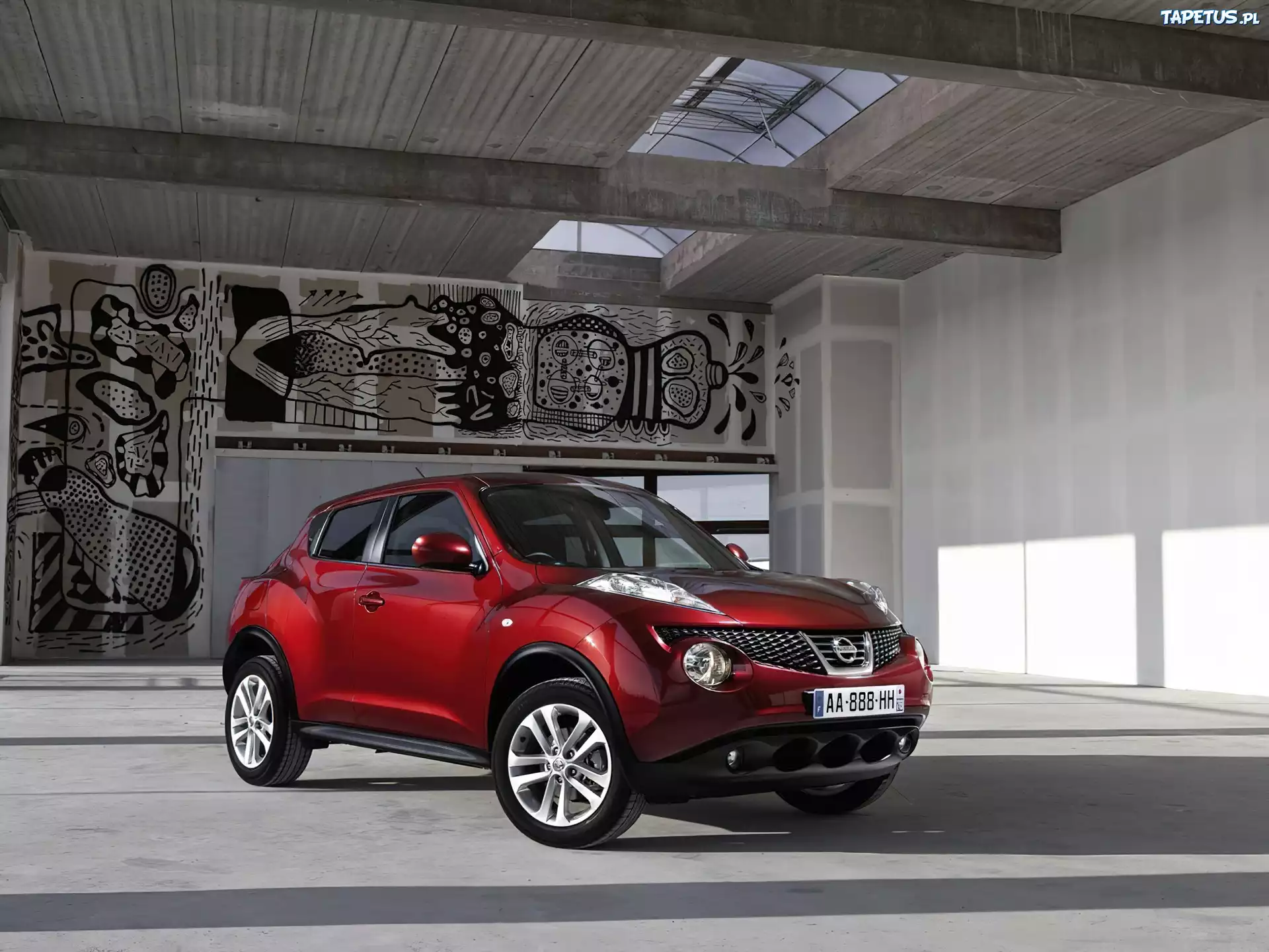 Nissan, Juke, Reflektory, Graffiti