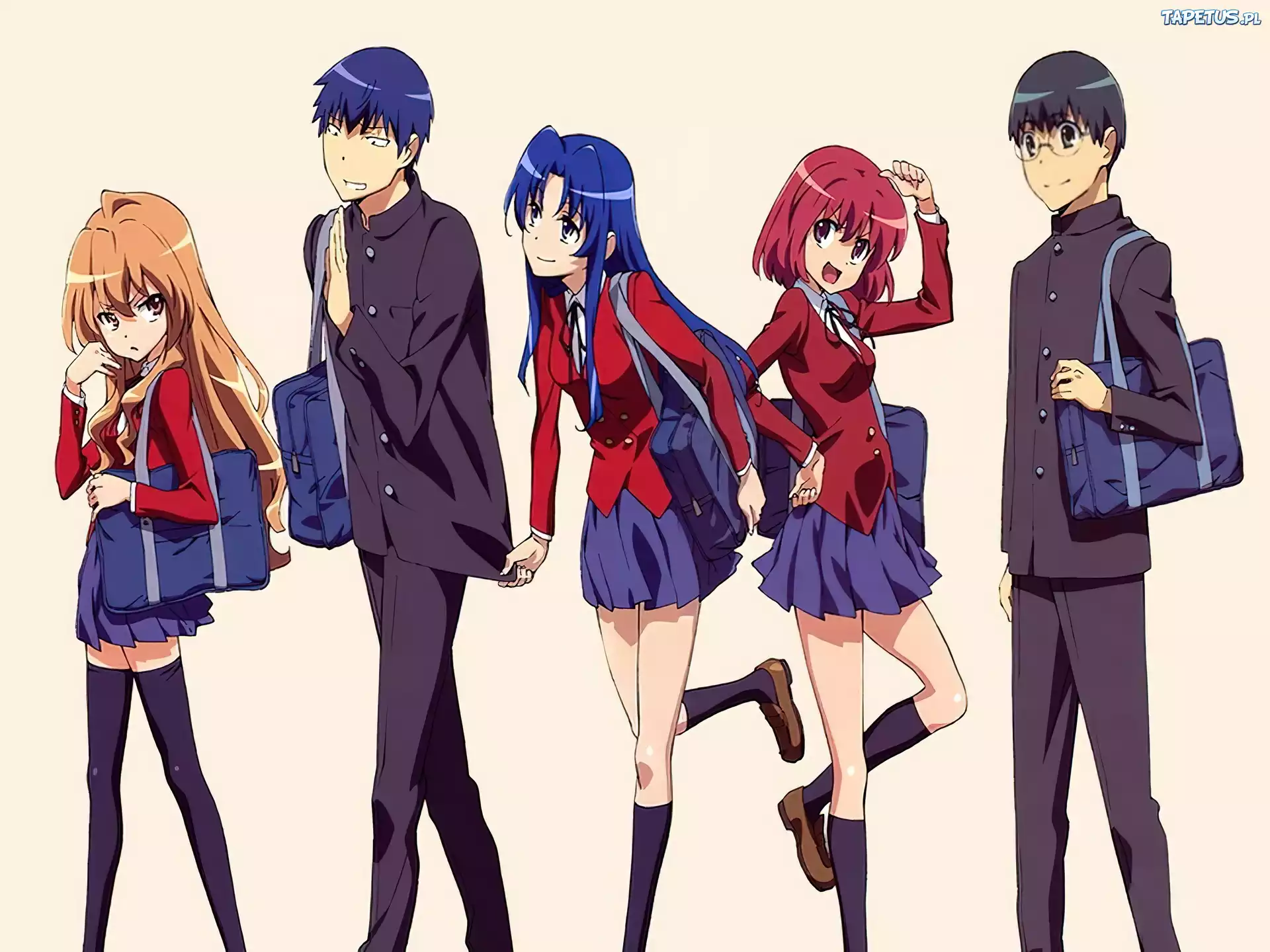 Toradora, postacie, mundurki, szkolne