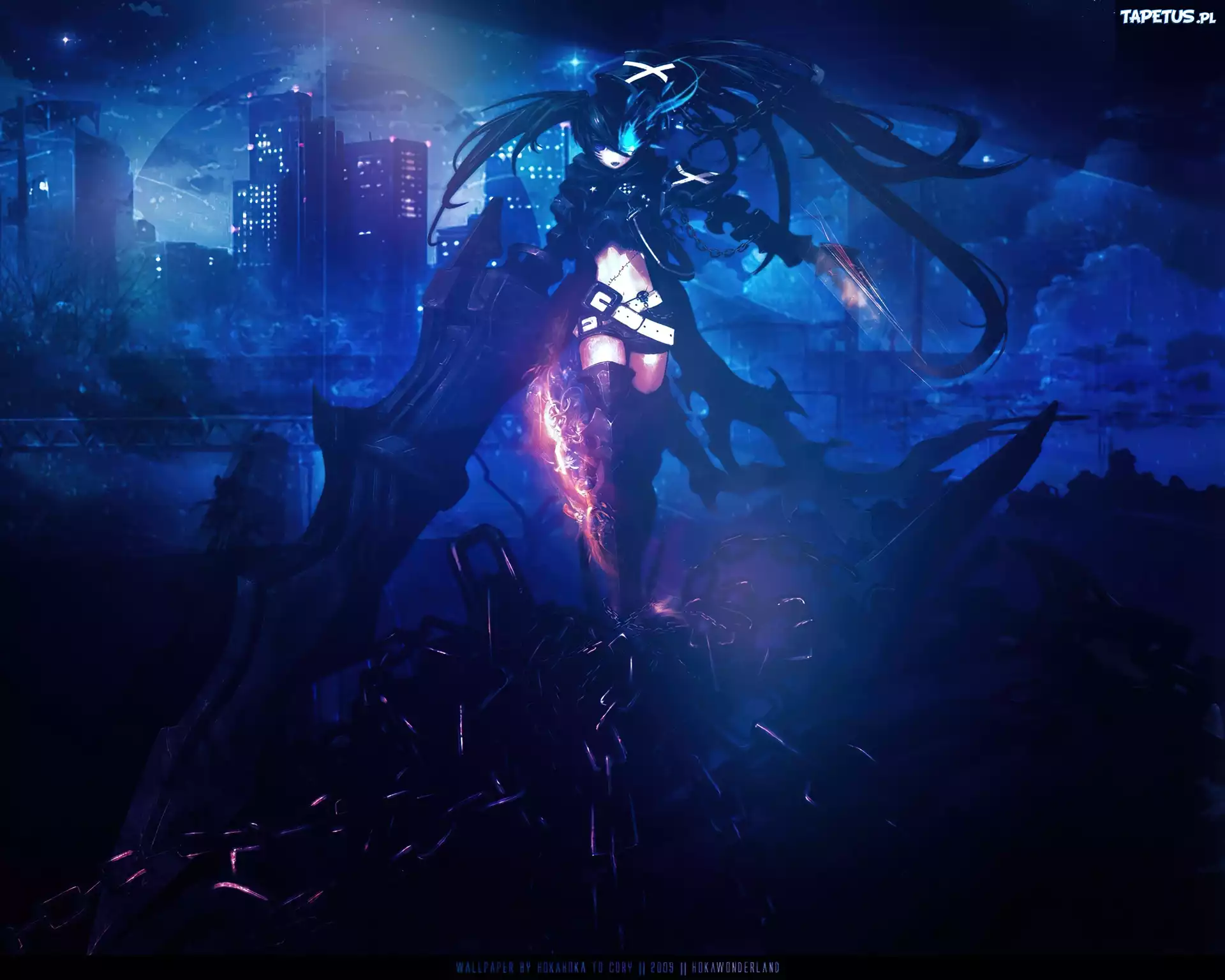 Black Rock Shooter, Łańcuchy, Wieżowce, Pasek