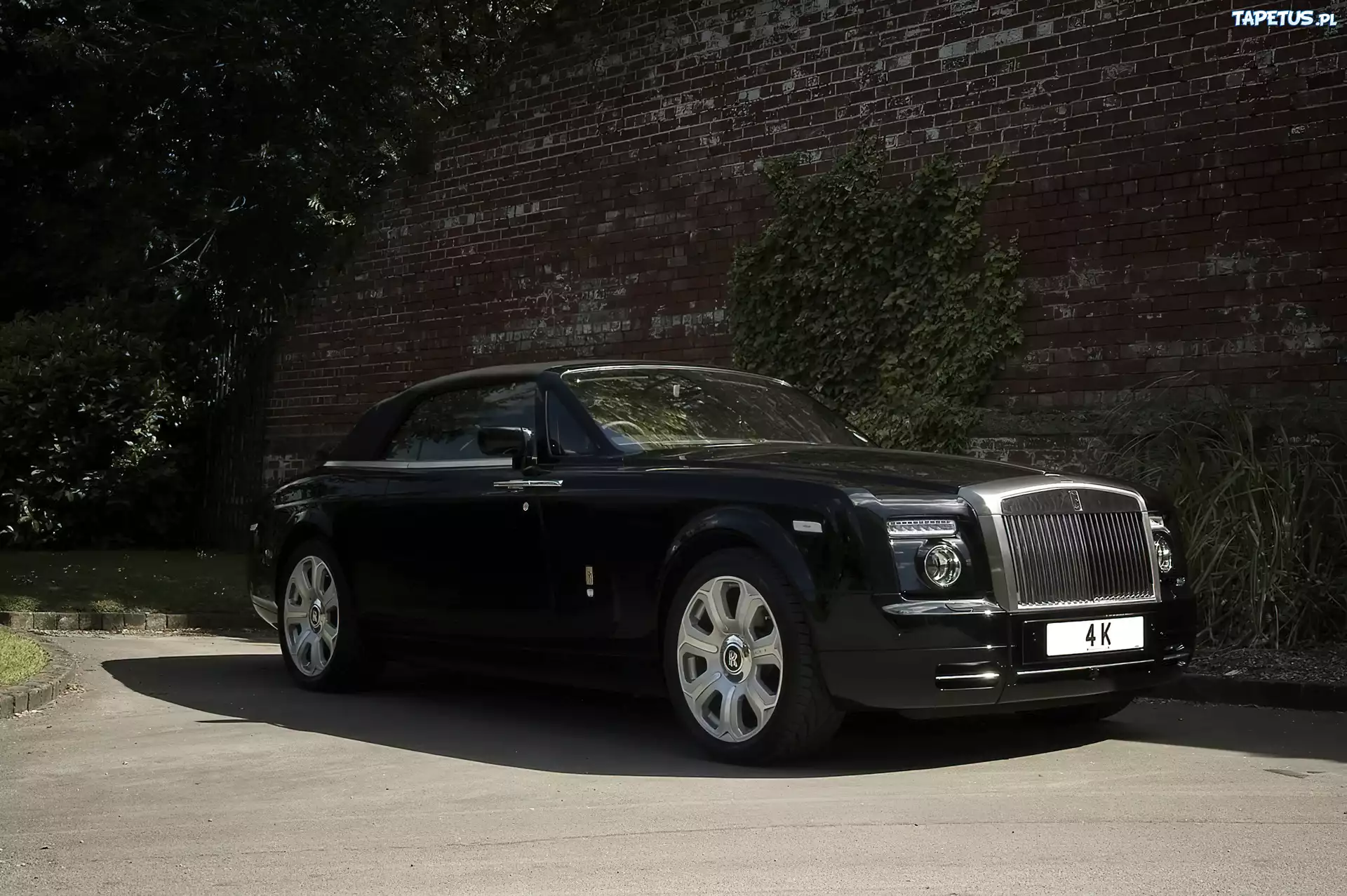 Czarny, Rolls-Royce Phantom Drophead, 4K