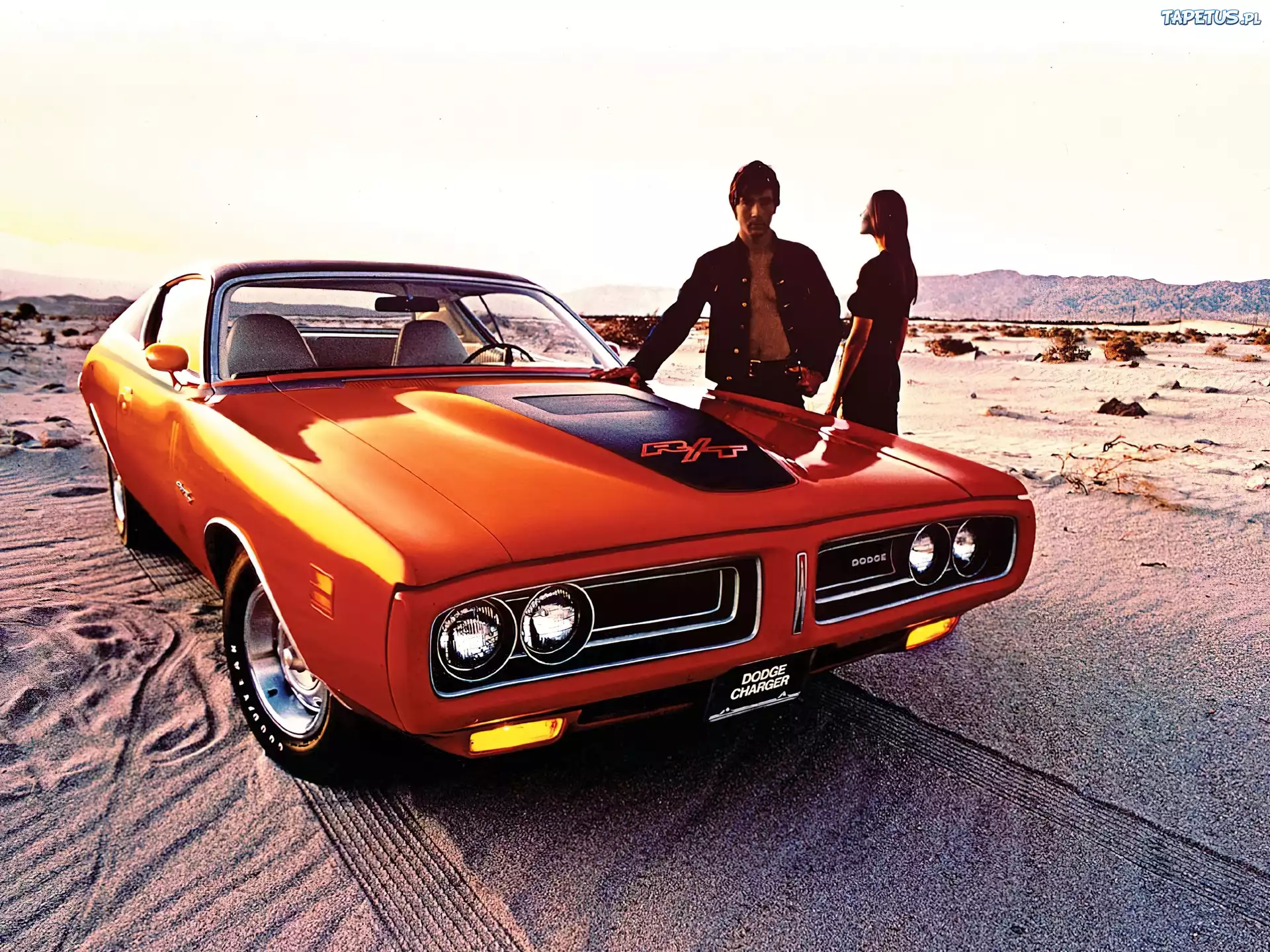 Reklama, Dodge Charger, Plaża
