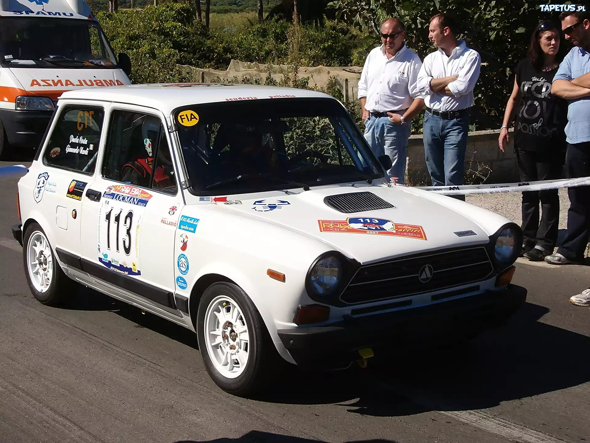 Rajdowy, Autobianchi A112, Wyścig, Naklejki