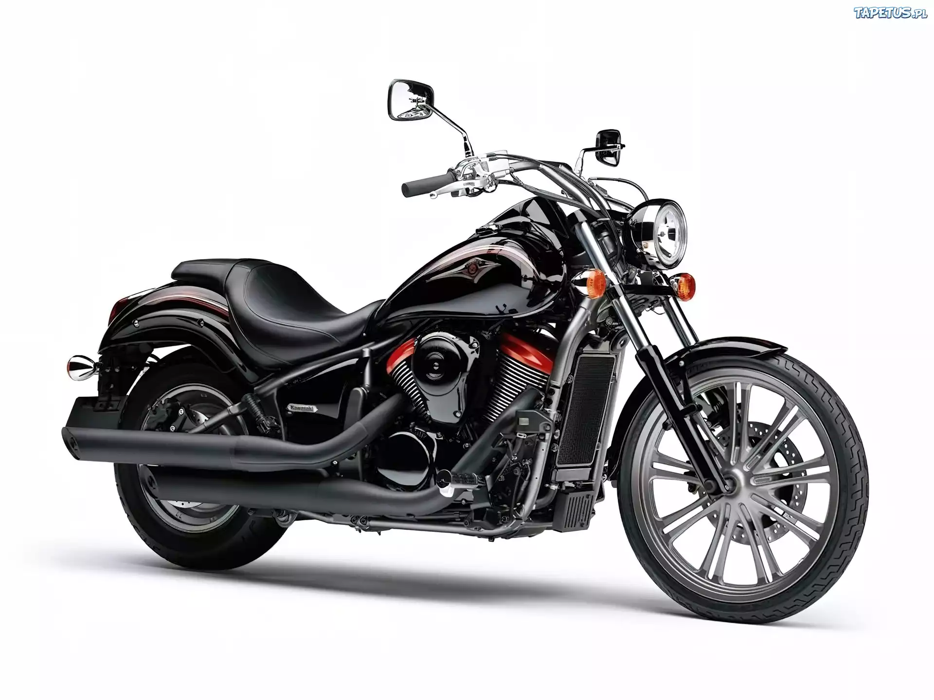 Kawasaki VN 900, Czarny, Mat