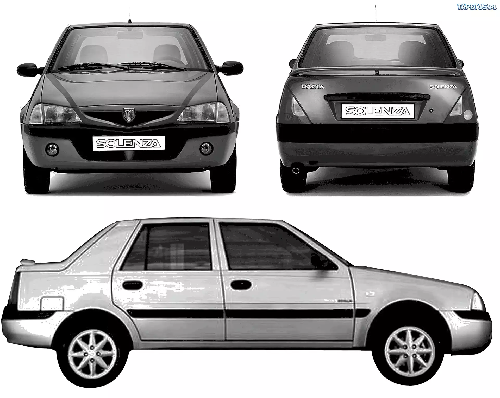 Przód, Tył, Bok, Dacia Solenza