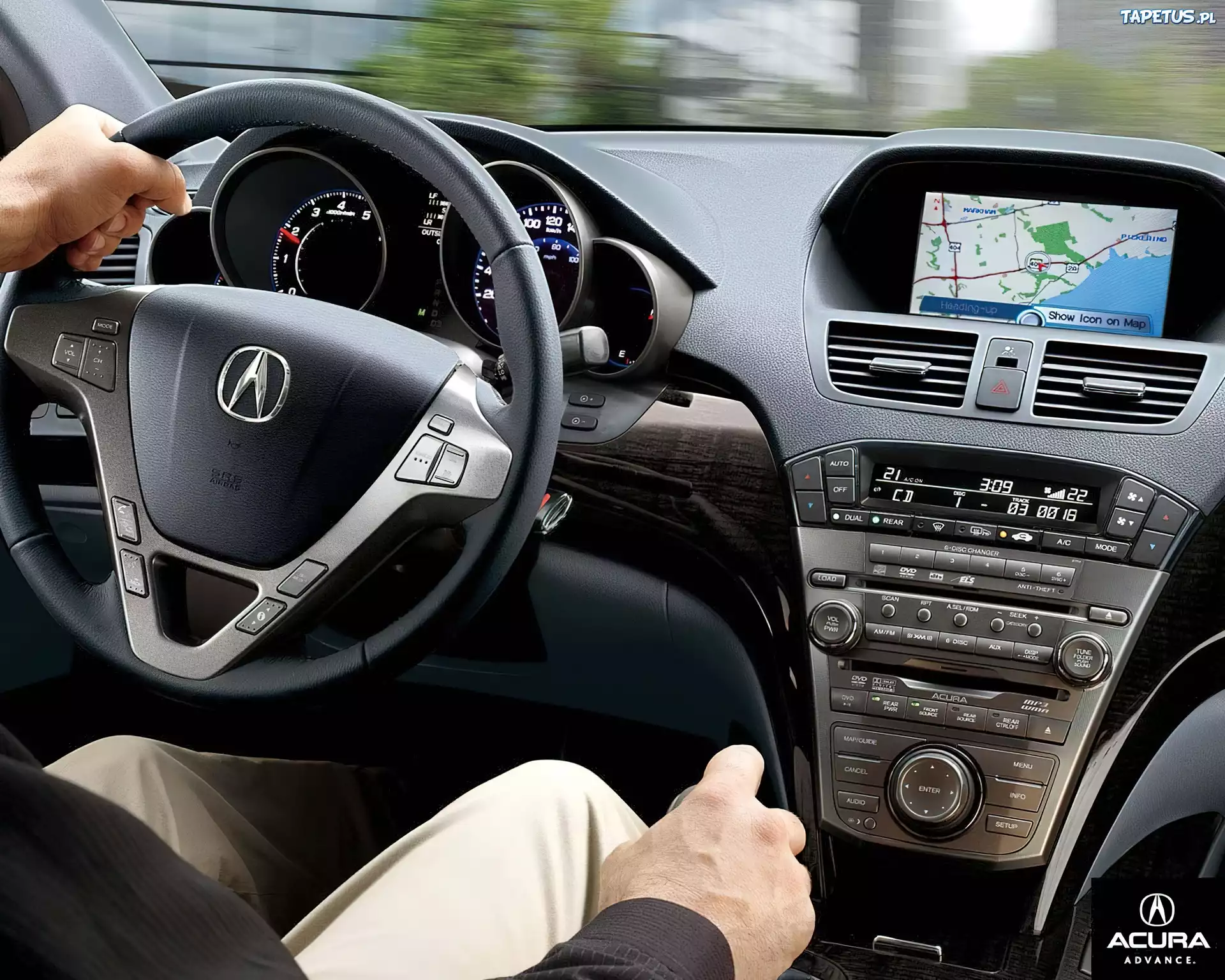 Acura MDX, Wnętrze, Konsola, Kierowca
