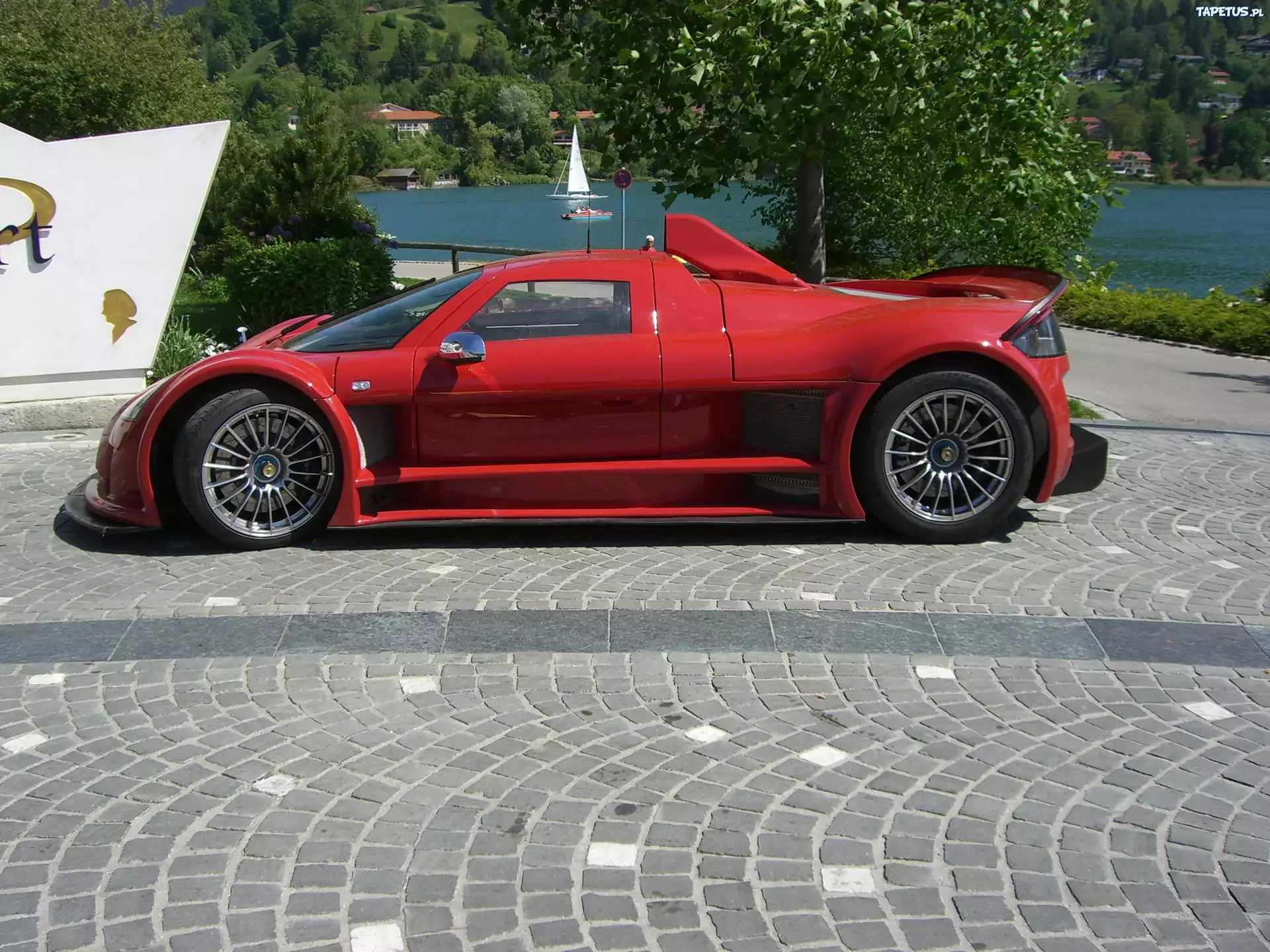 Bordowy, Gumpert Apollo, Super, Samochód