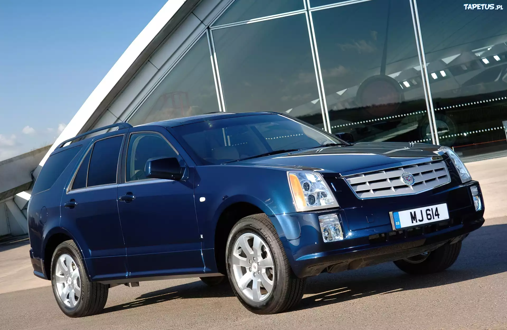 Niebieski, Cadillac SRX, SUV