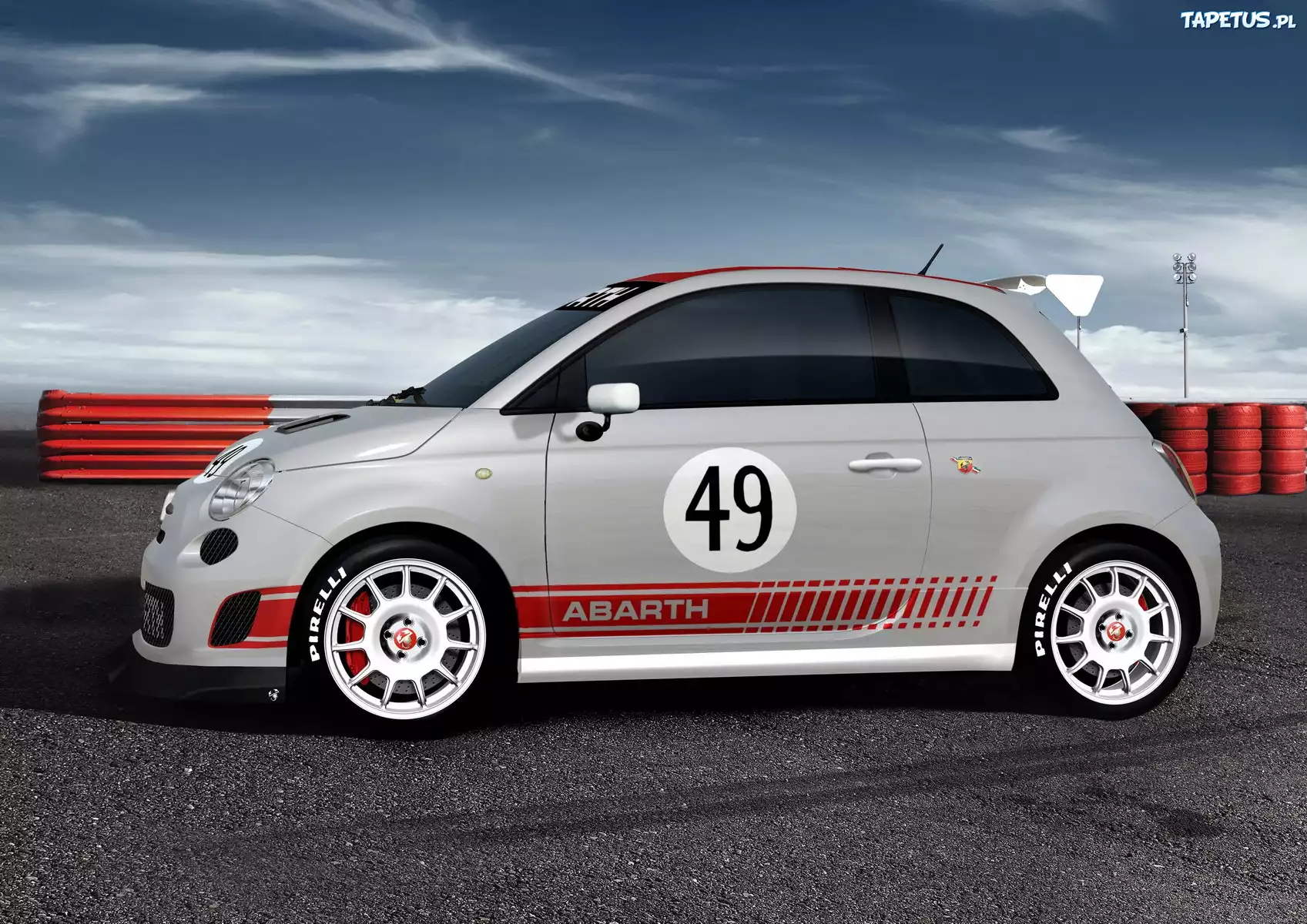 Wyścigowy, Abarth 500, Spojler, Dokładka