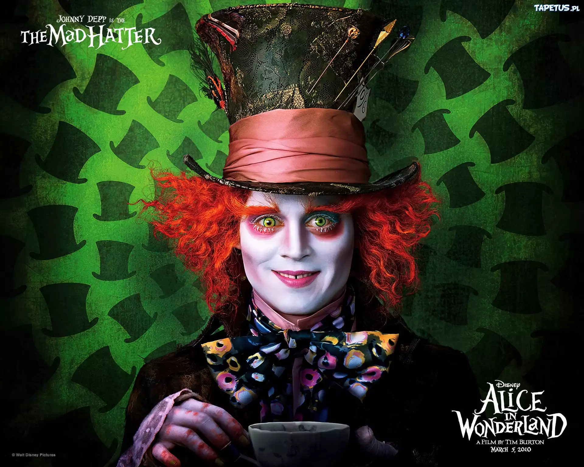 Film, Alicja w Krainie Czarów, Alice in Wonderland, Aktor, Johnny Depp