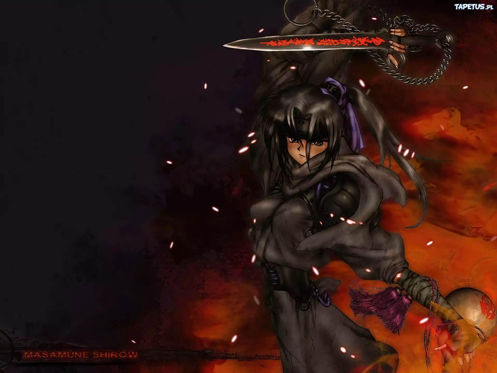 Masamune Shirow, wojownik, sztylet, facet