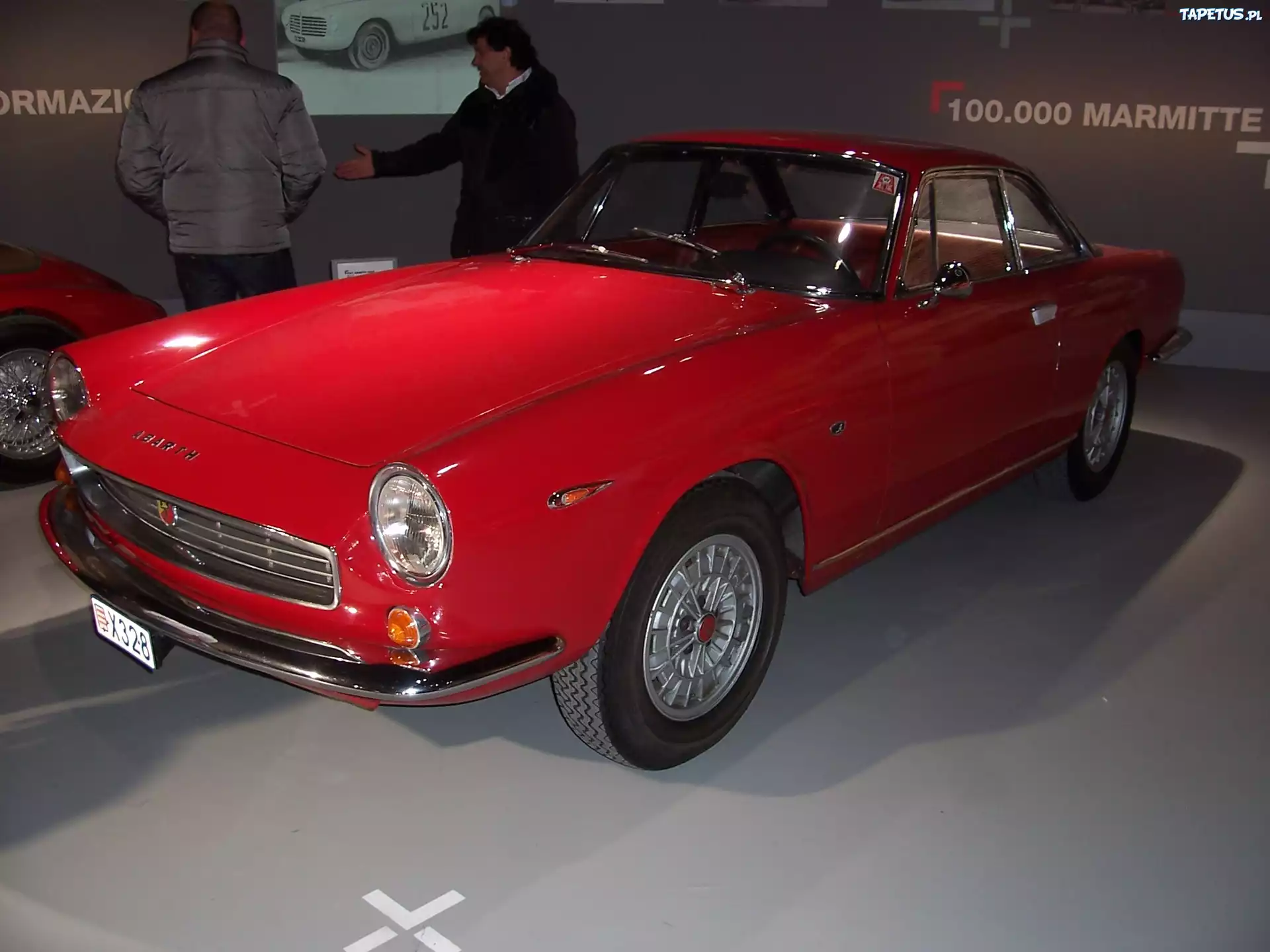 Czerwony, Abarth 2400, Zderzak, Chrom
