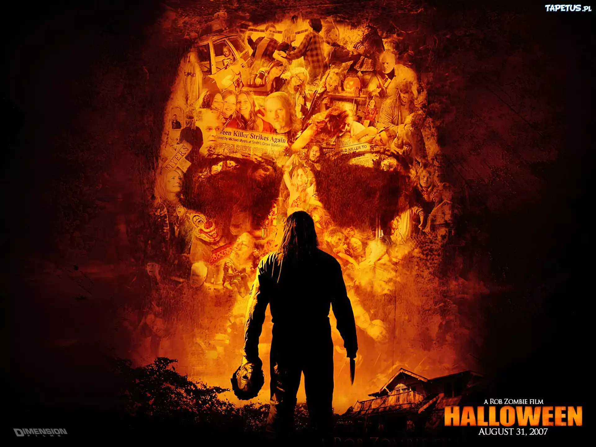 Halloween, zabójca, czaszka