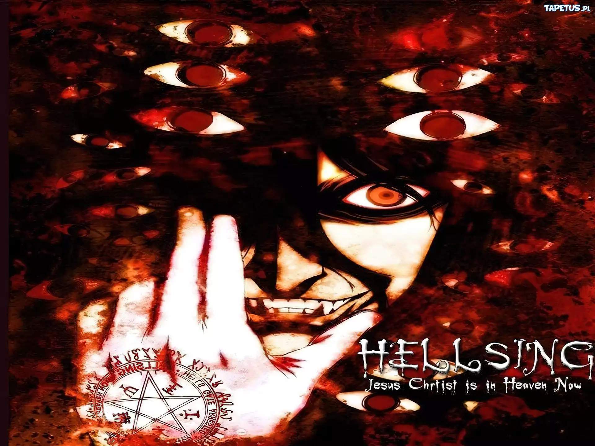 Hellsing, twarz, oczy