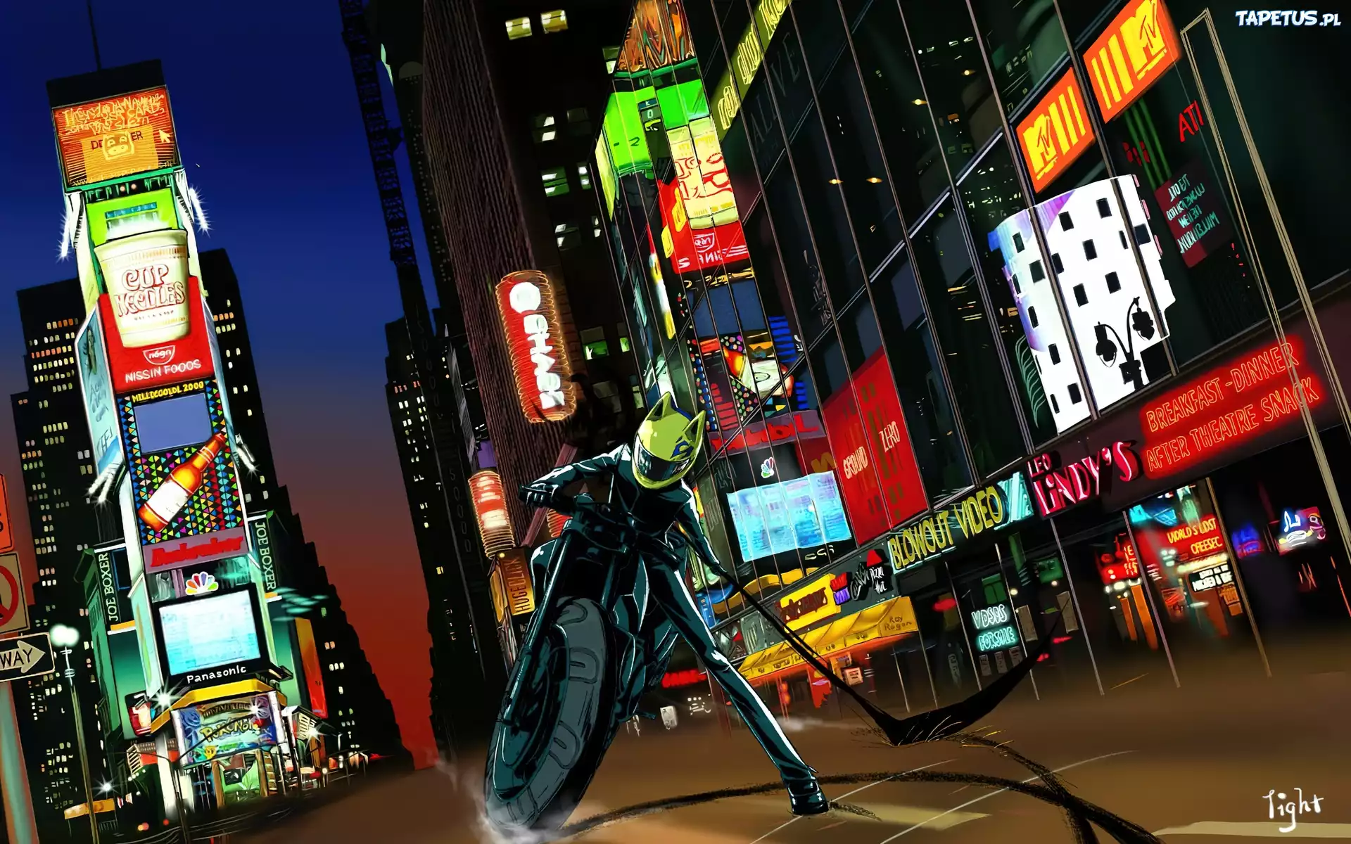 Durarara, Celty, Miasto, Neony