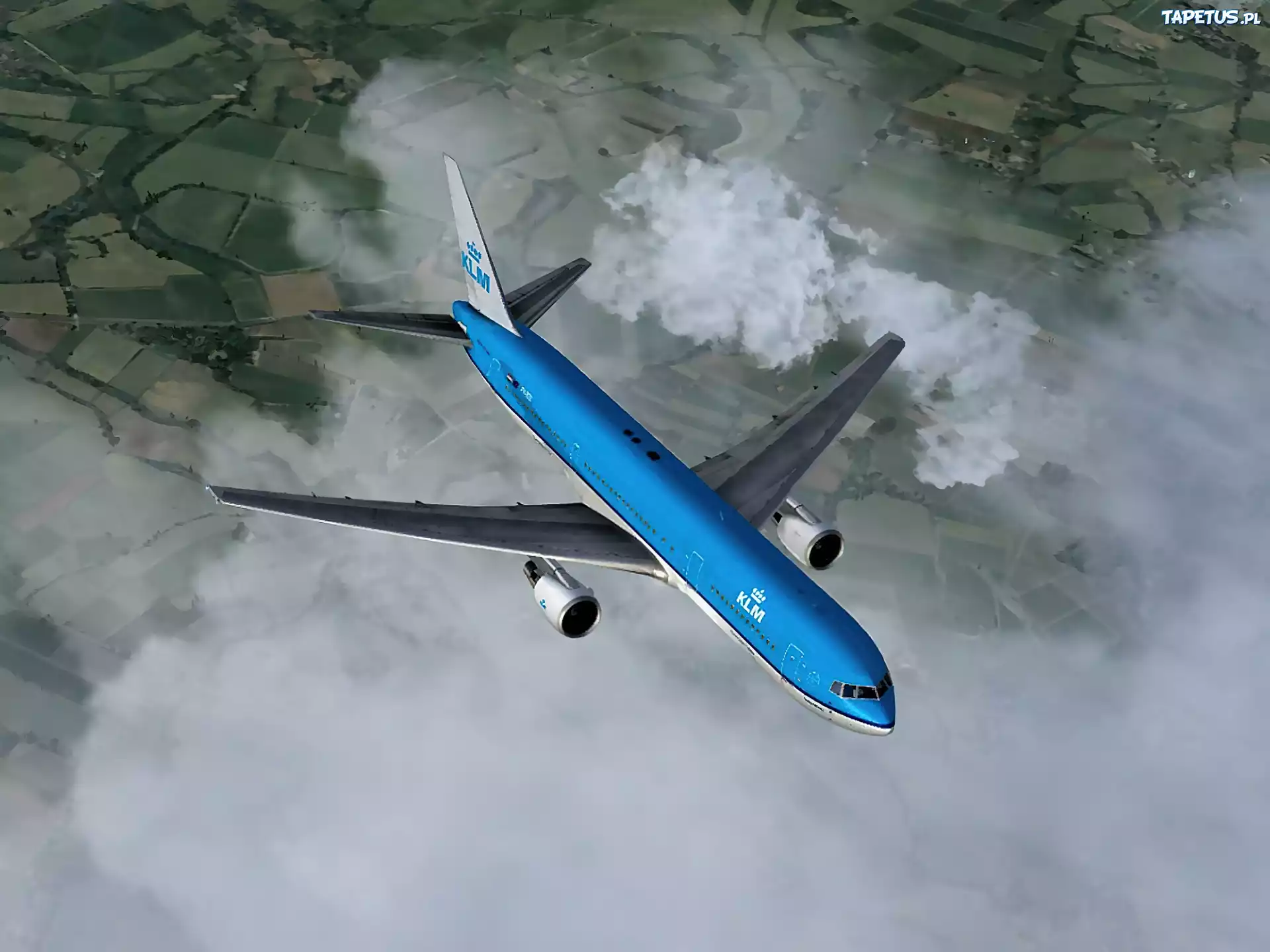Boeing 767, KLM, Nad, Chmurami