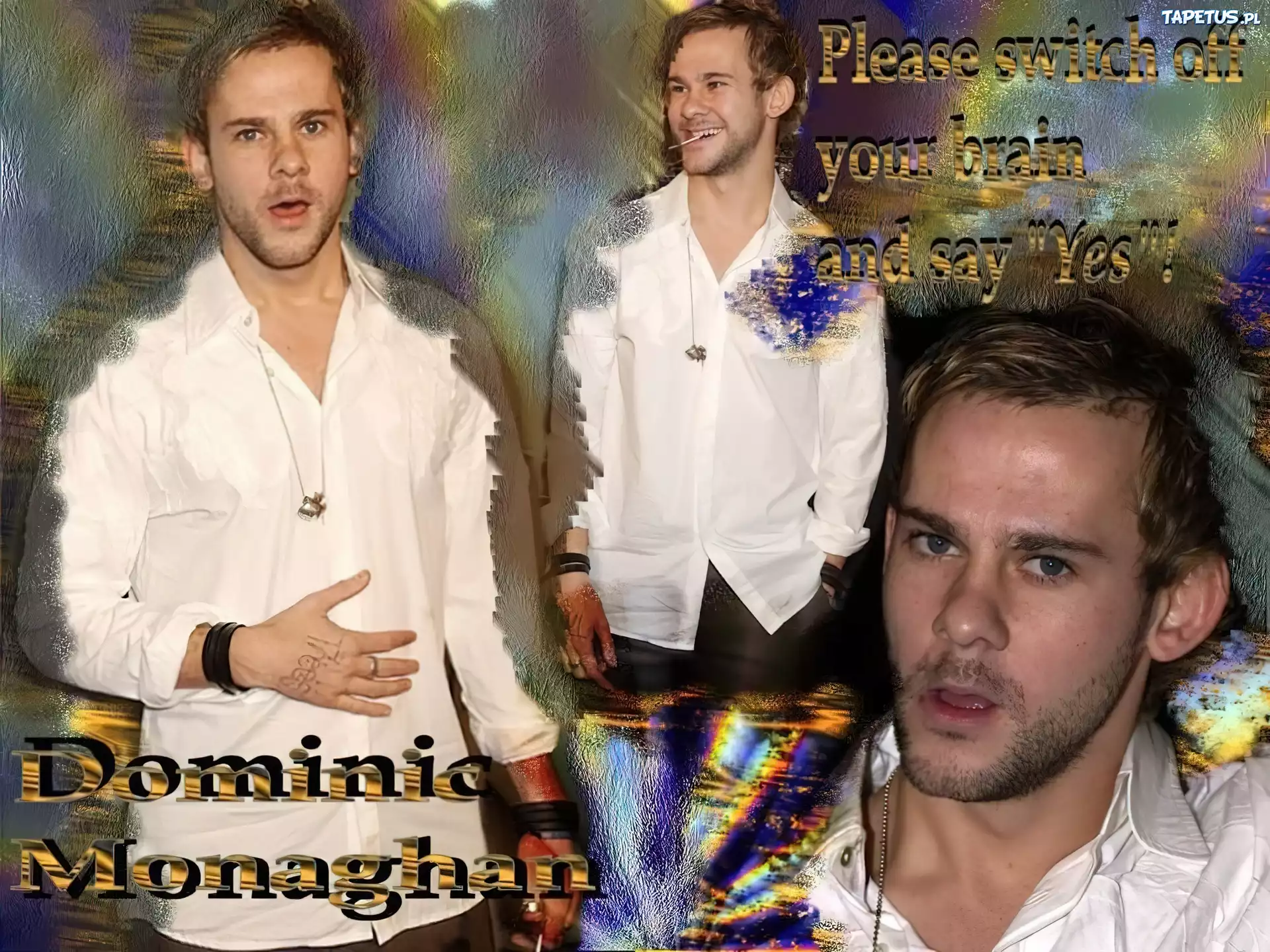 Dominic Monaghan,niebieskie oczy, broda