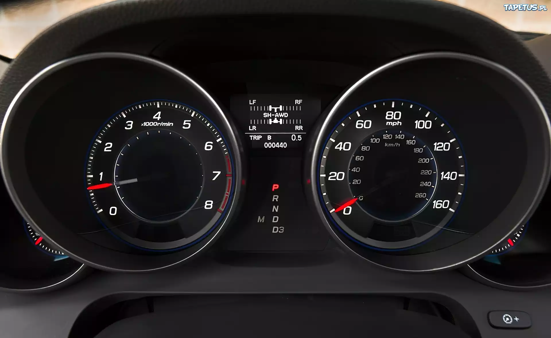 Acura MDX, Licznik, Zegary, Prędkościomierz