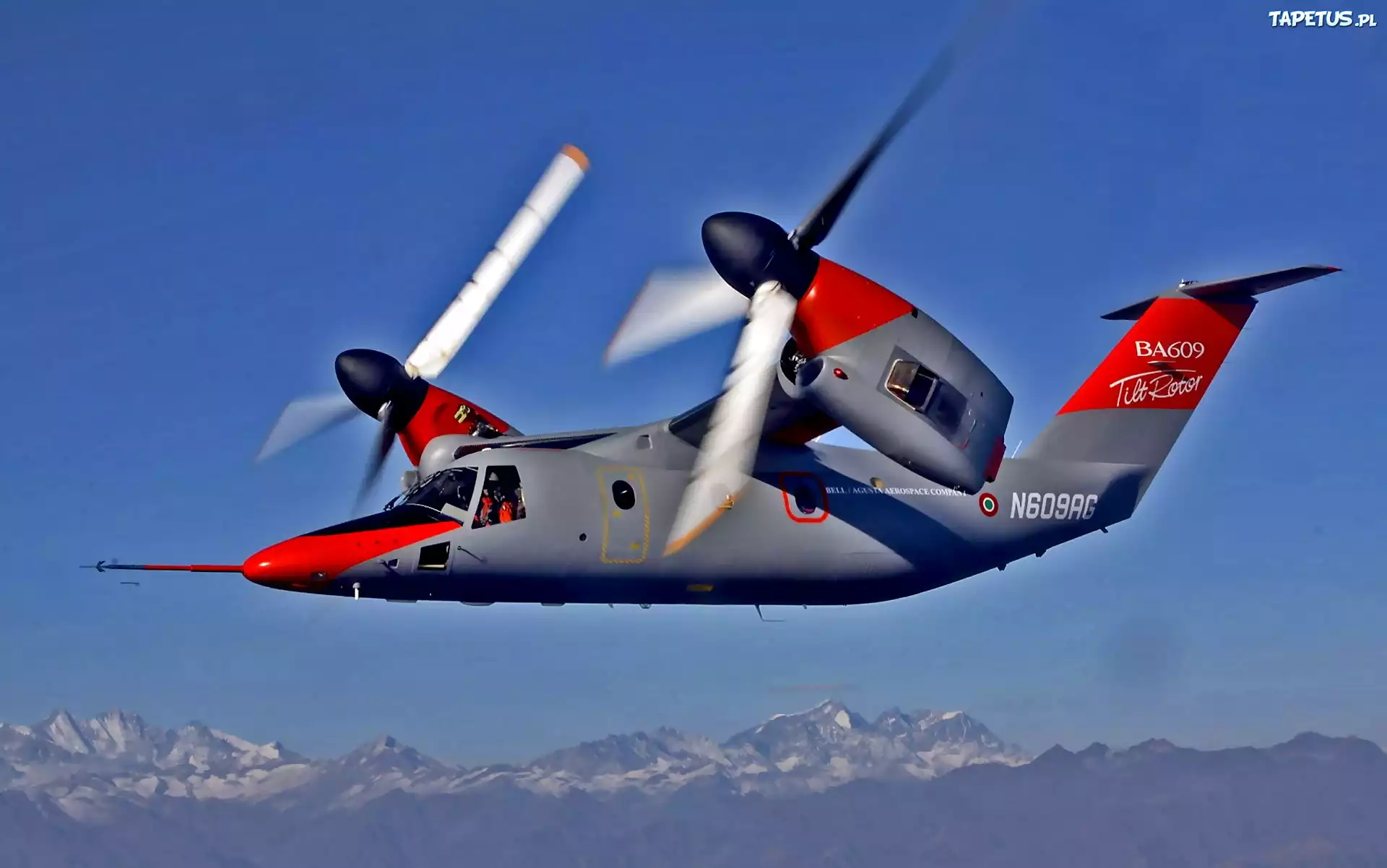 Bell-Agusta, BA 609, Zmienna, Geometria, Rotorów