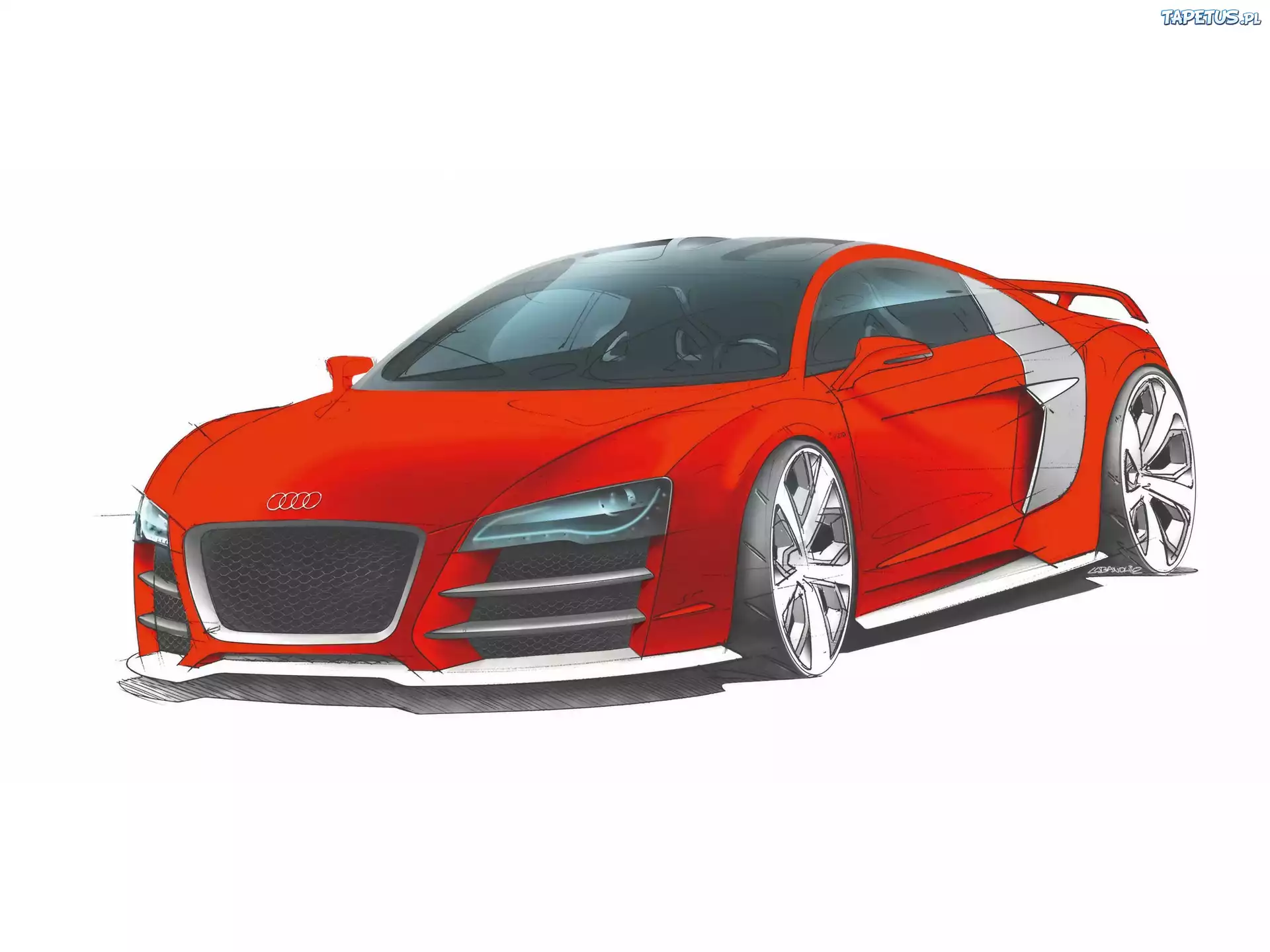 Audi R8, Prototyp, Rysunek