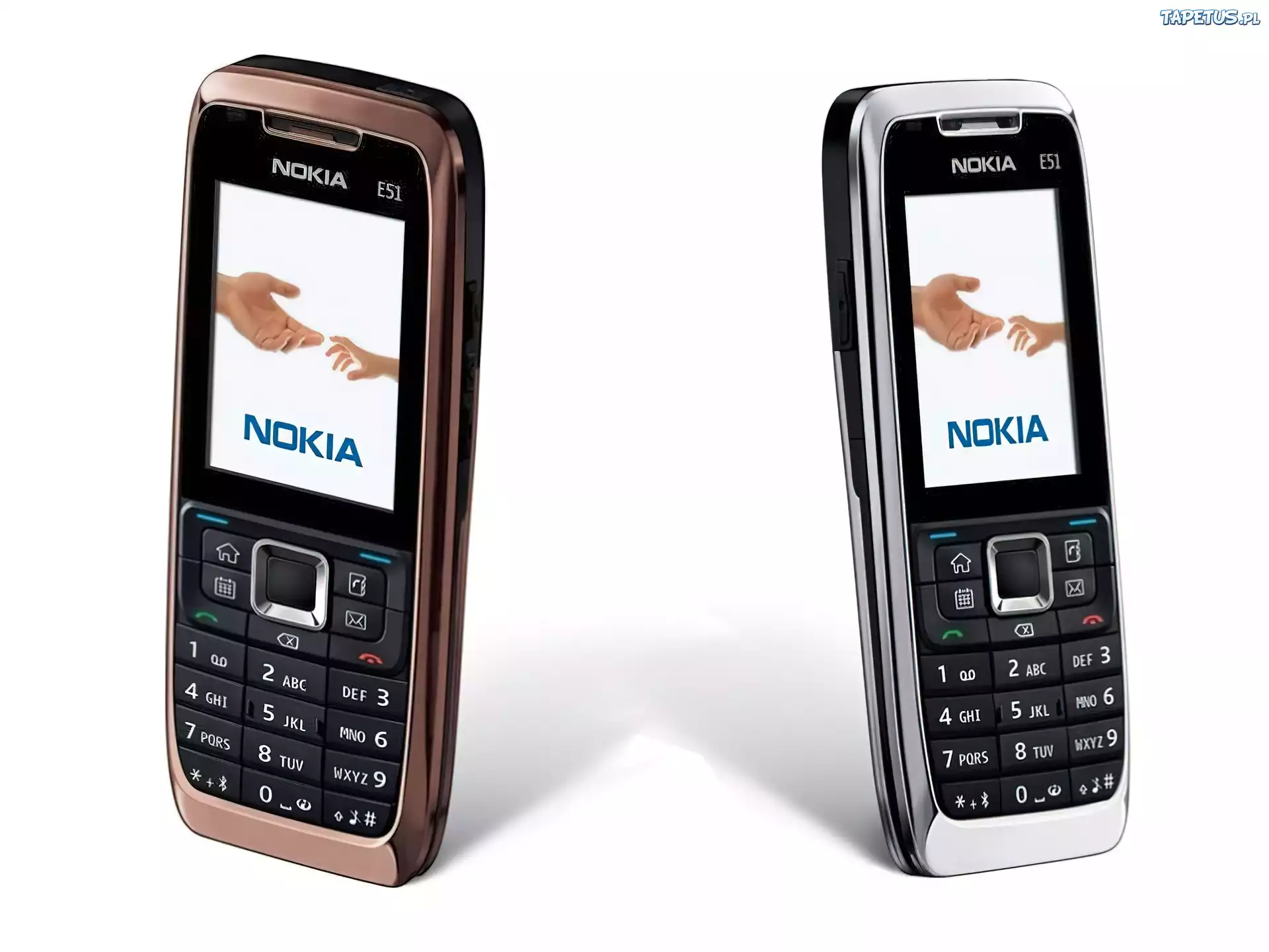 Nokia E51, Srebrny, Brązowy