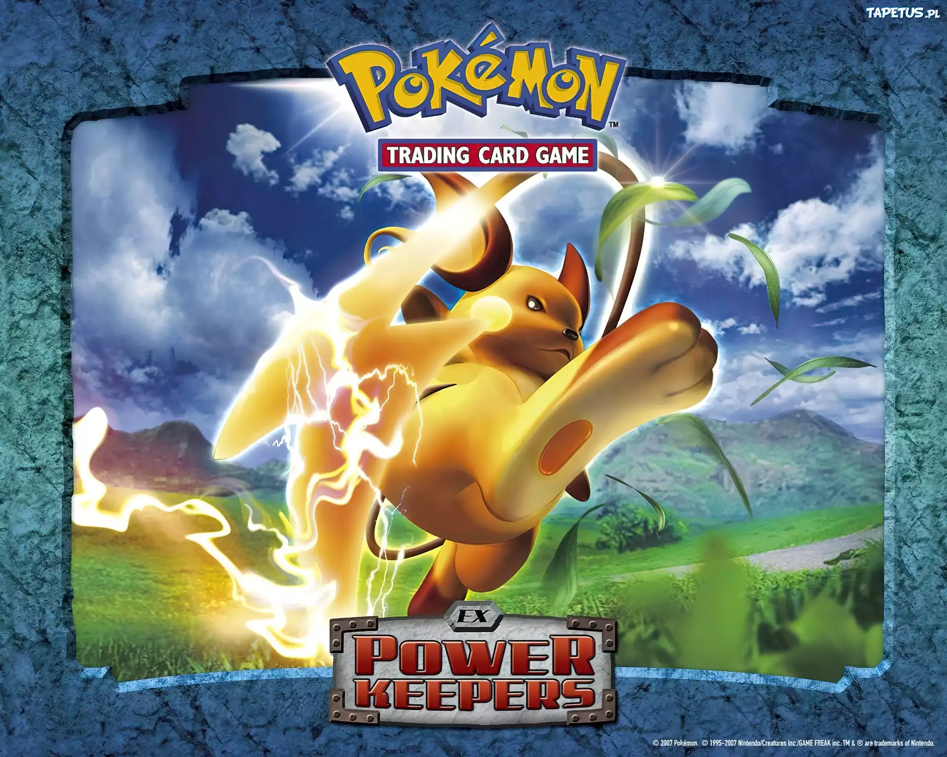 Raichu, niebo, trawa