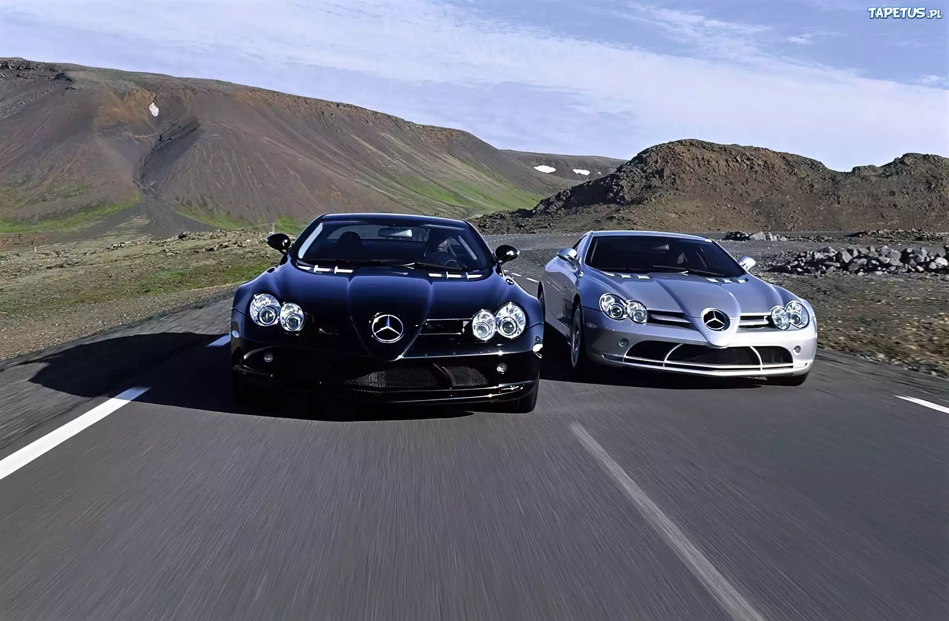 Czarny, Srebrny, Mercedesy SLR