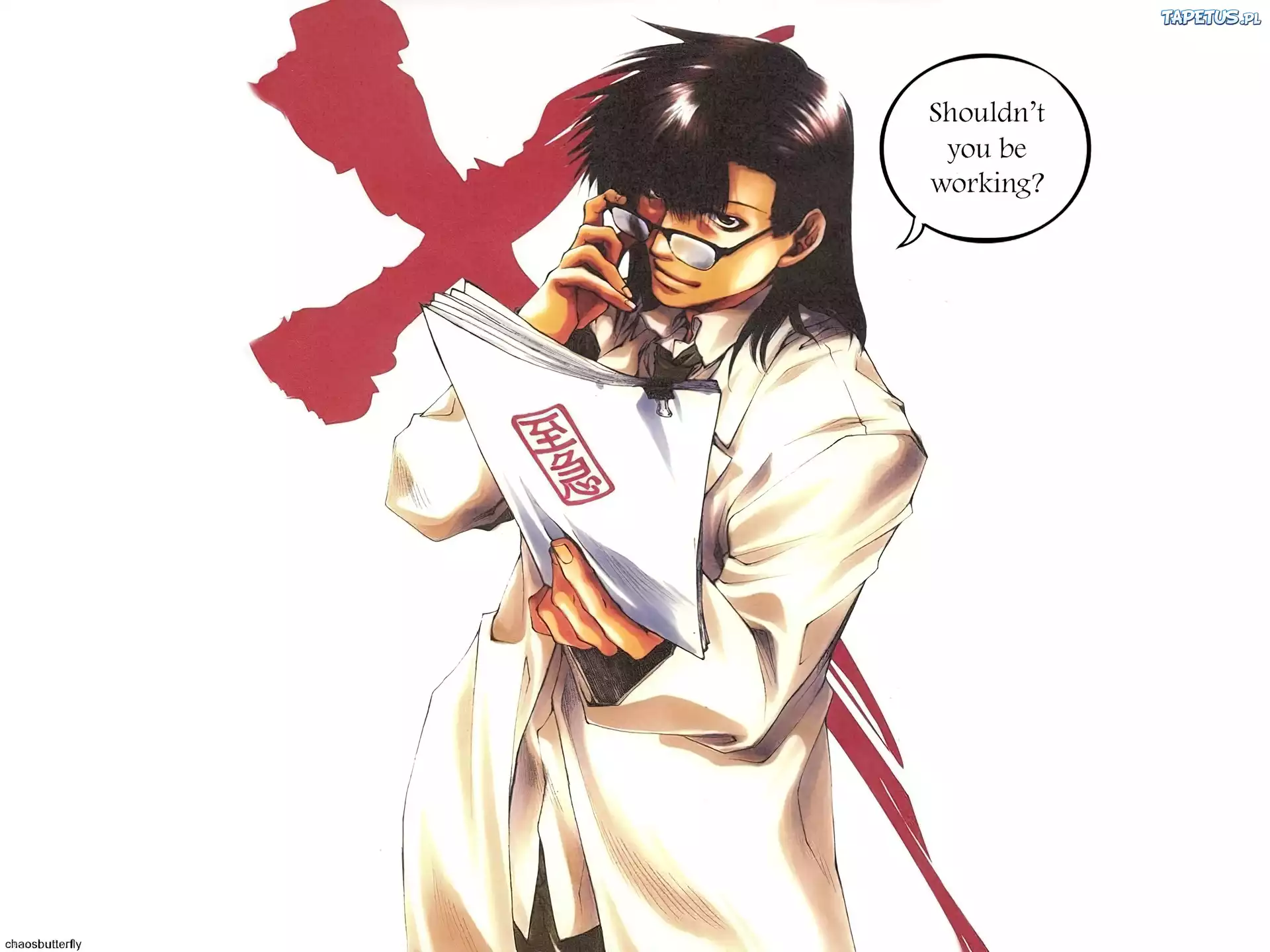 Saiyuki, gazeta, okulary