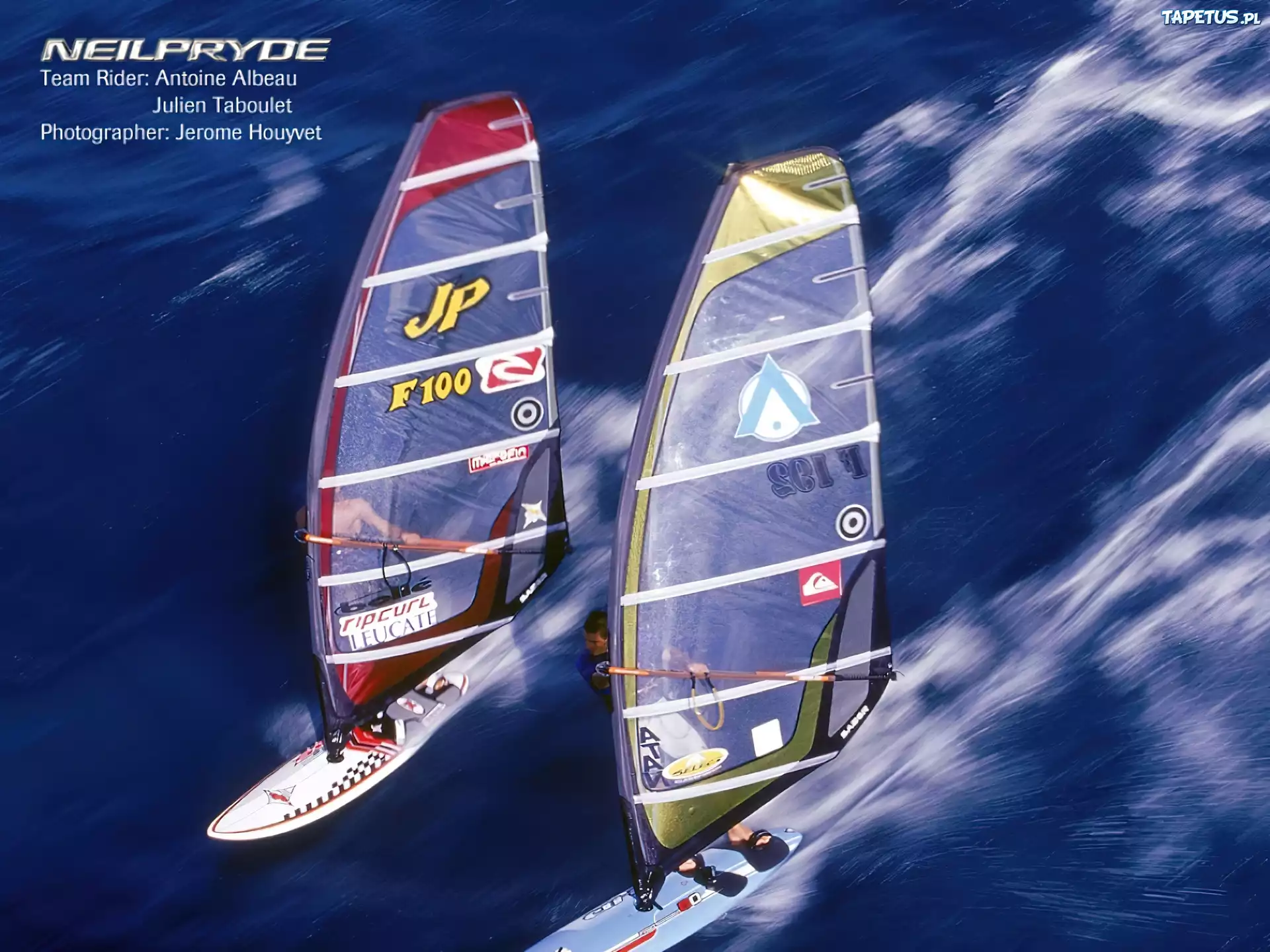 Windsurfing,deska, żagiel , morze