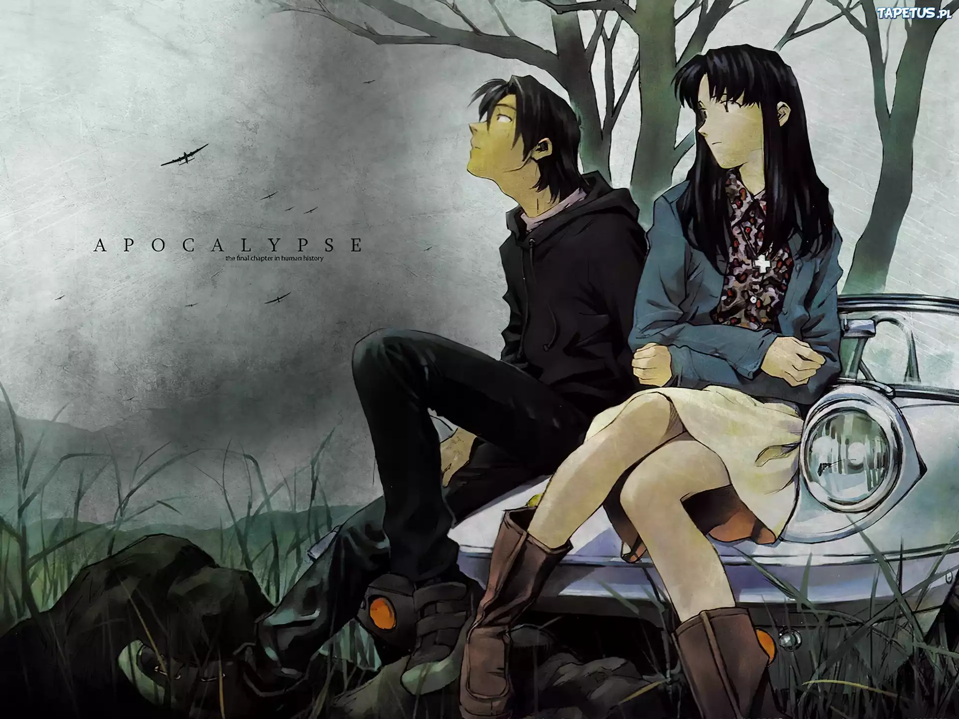 Neon Genesis Evangelion, para, ludzie, samochód