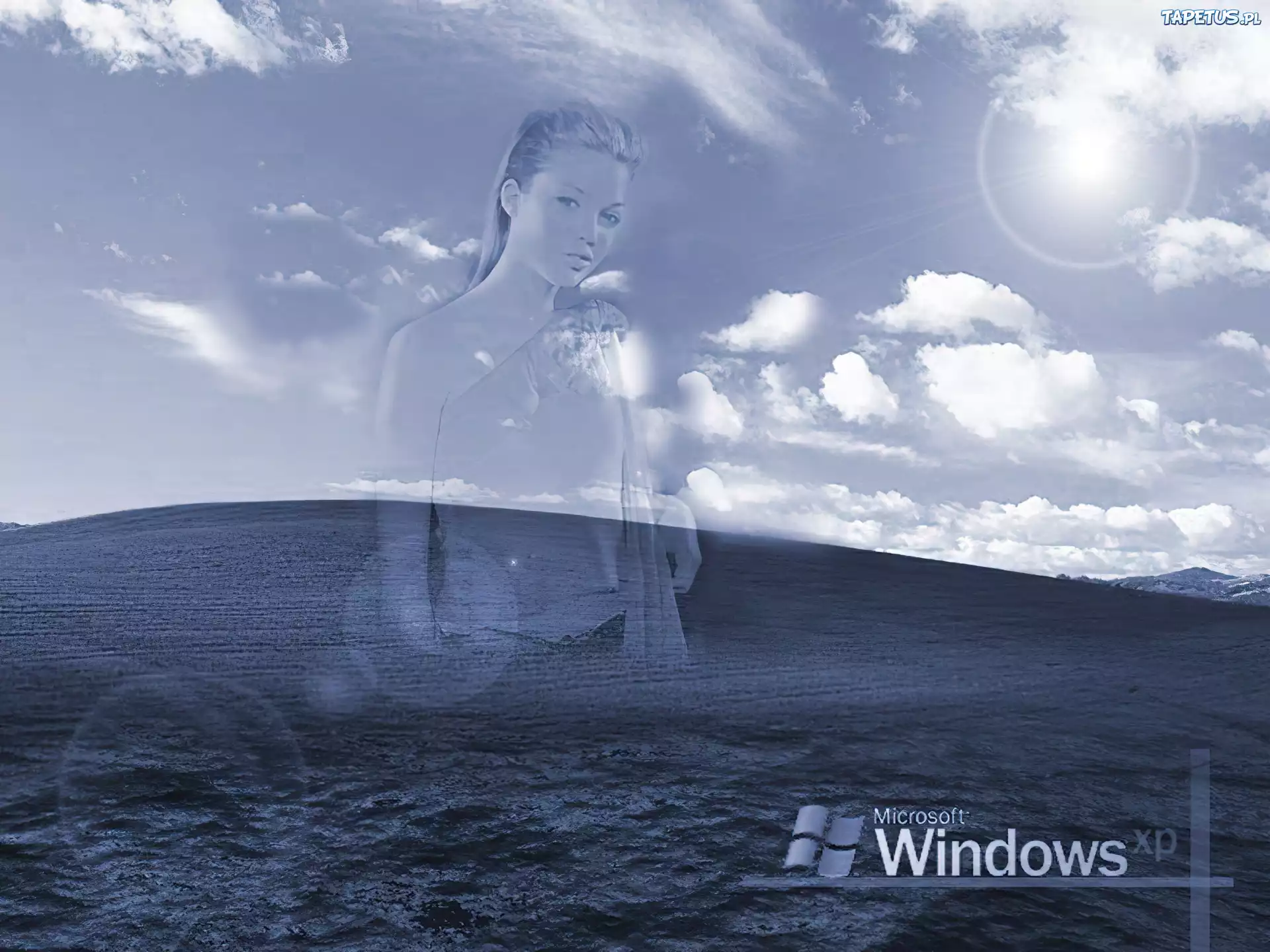 Windows XP, Dziewczyna, W, Tle