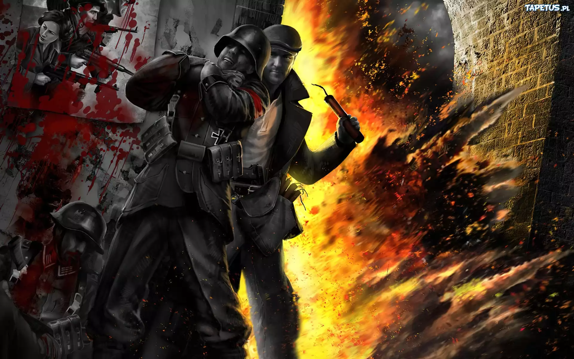 The Saboteur, Wybuch, Krew