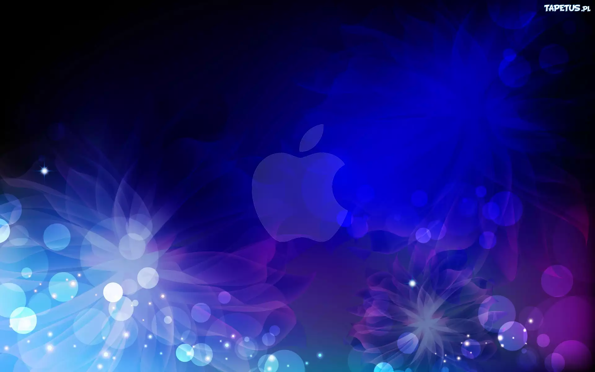 Dancing, Flor, Niebieski, Apple
